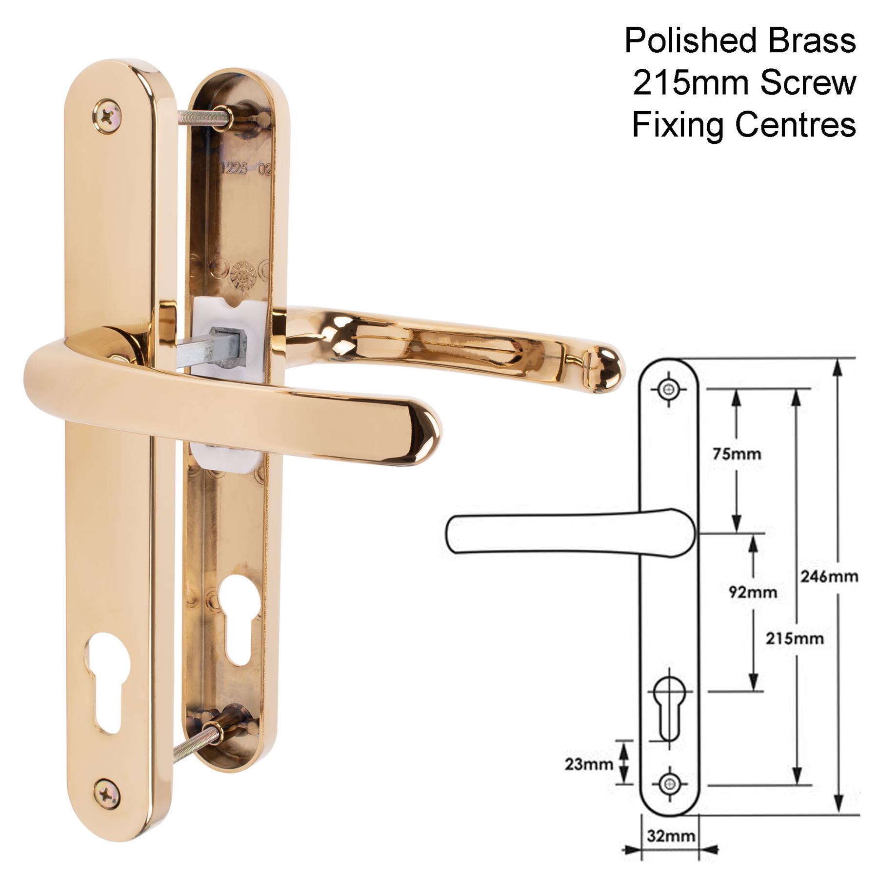 UPVC Door Handle TSS Sprung Lever Pair Set 92mm 92PZ 122mm 210mm 215mm Fixings - Picture 21 of 30