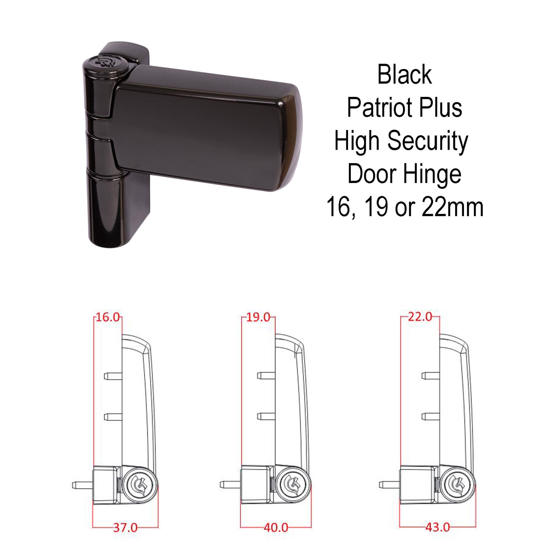 UPVC Door Flag Hinge Trojan Patriot Plus High Security 3D Adjustable PAS24