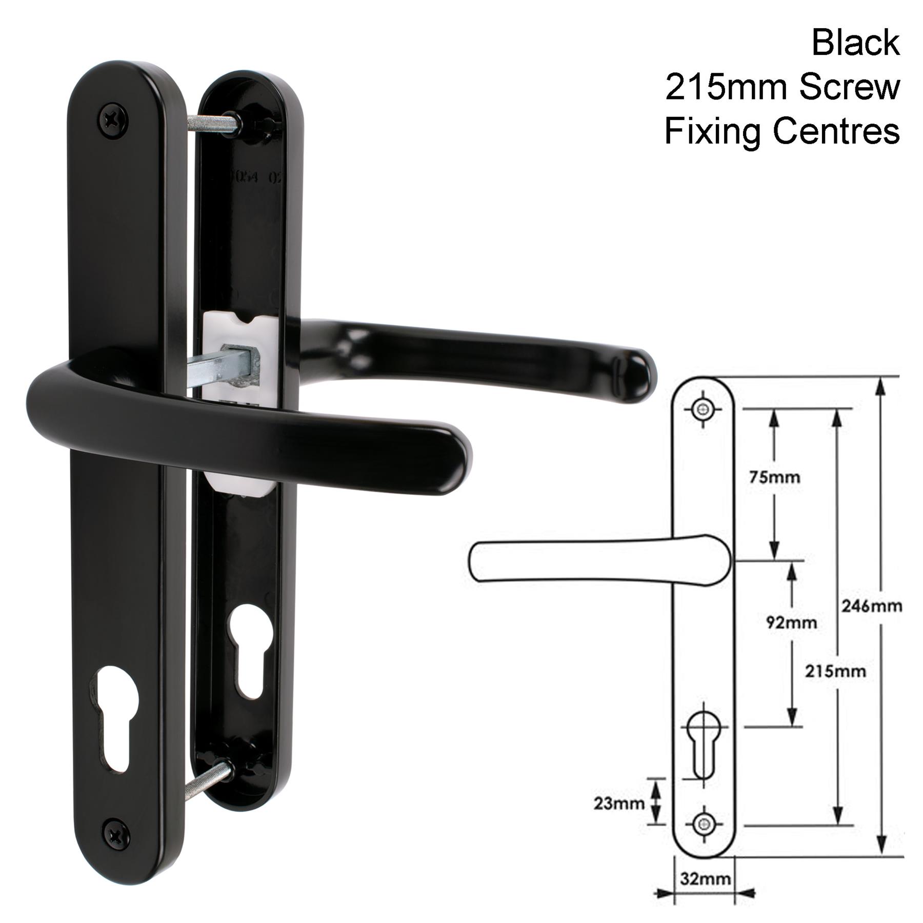 UPVC Door Handle TSS Sprung Lever Pair Set 92mm 92PZ 122mm 210mm 215mm Fixings