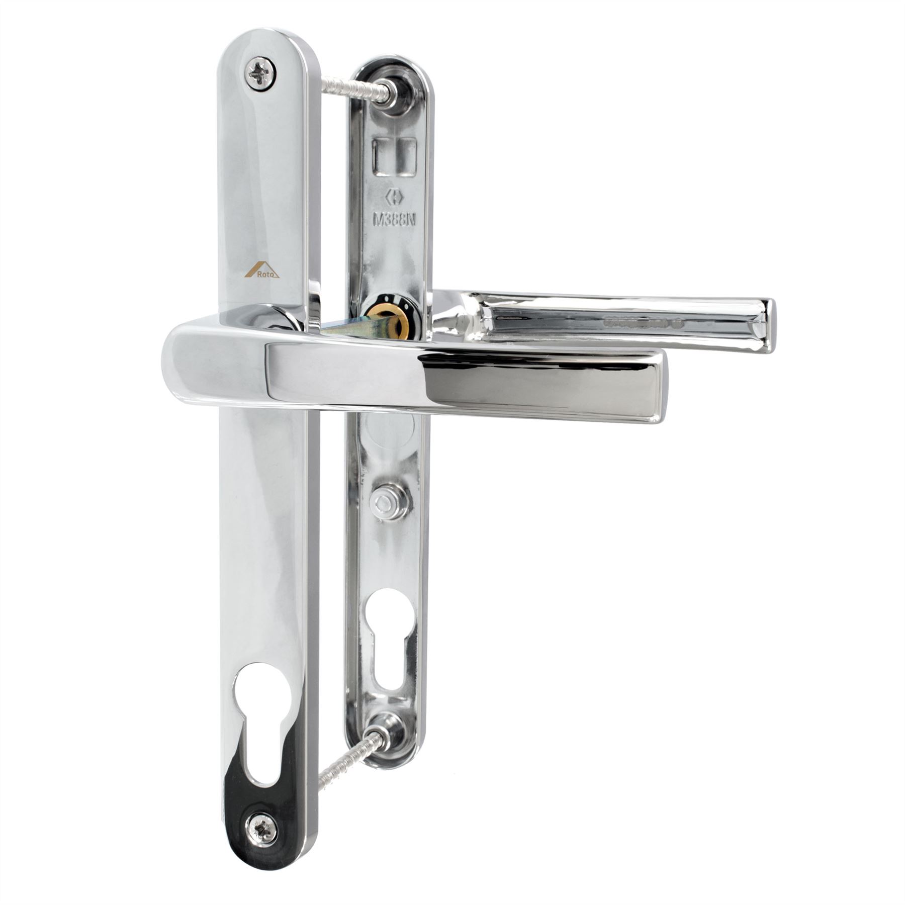 UPVC Door Handle Set Chrome 92PZ 92mm Lever Pair 200mm Fixing Hoppe Roto Resista eBay