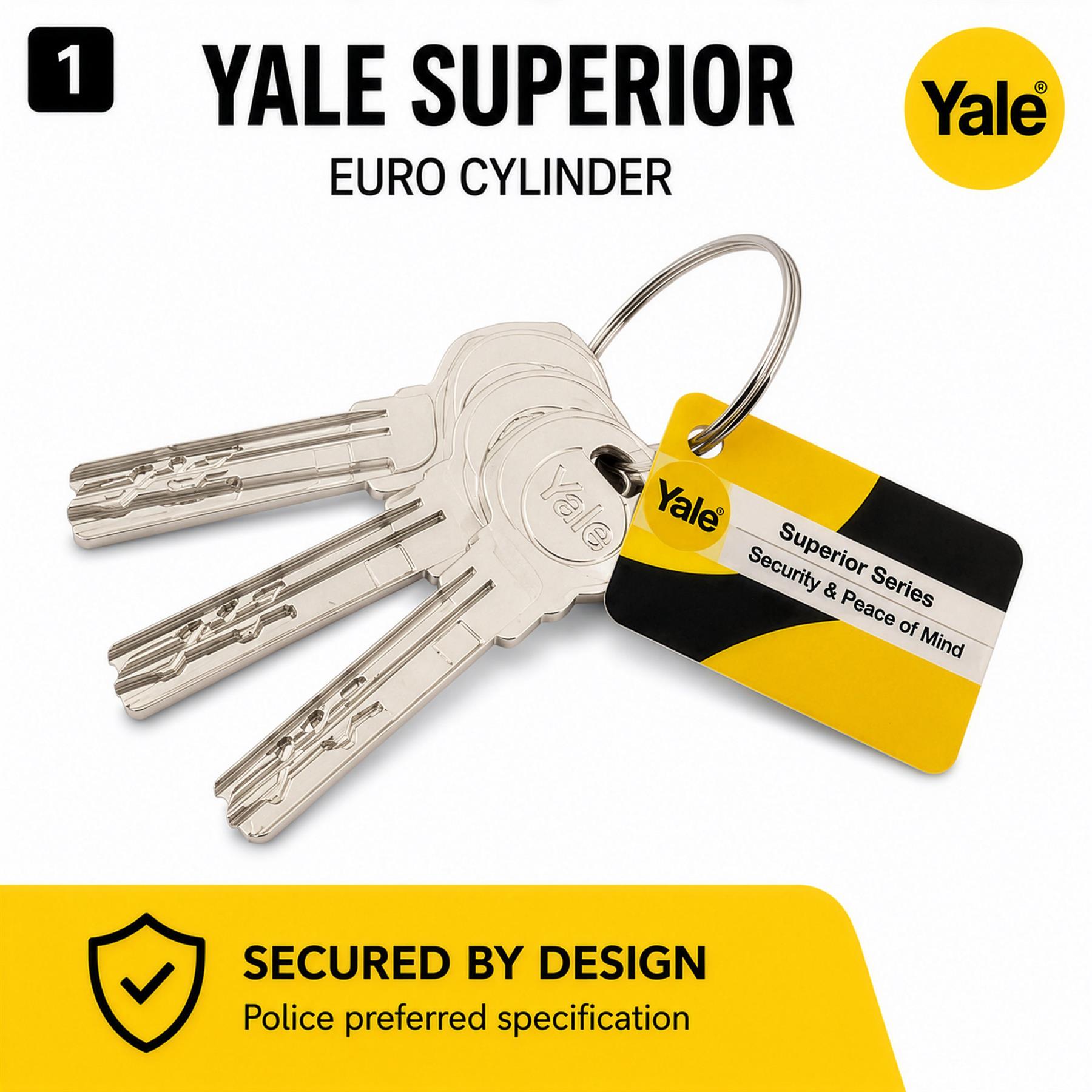 YALE Superior Euro Cylinder Door Lock Anti Snap Bump High Security uPVC Barrel