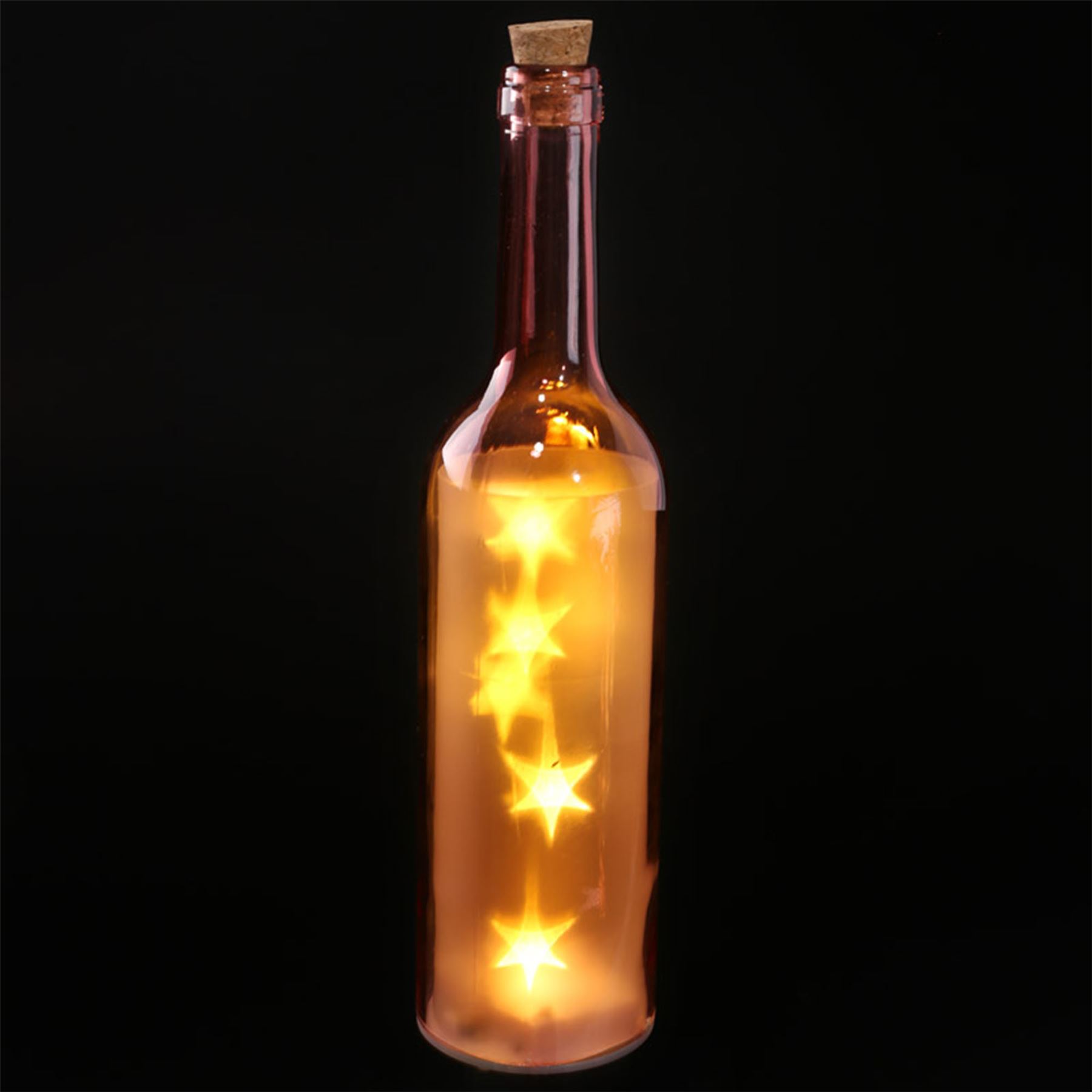 Glass Wine Bottle LED Star Lights 29cm High Battery Party Wedding Decoration eBay
