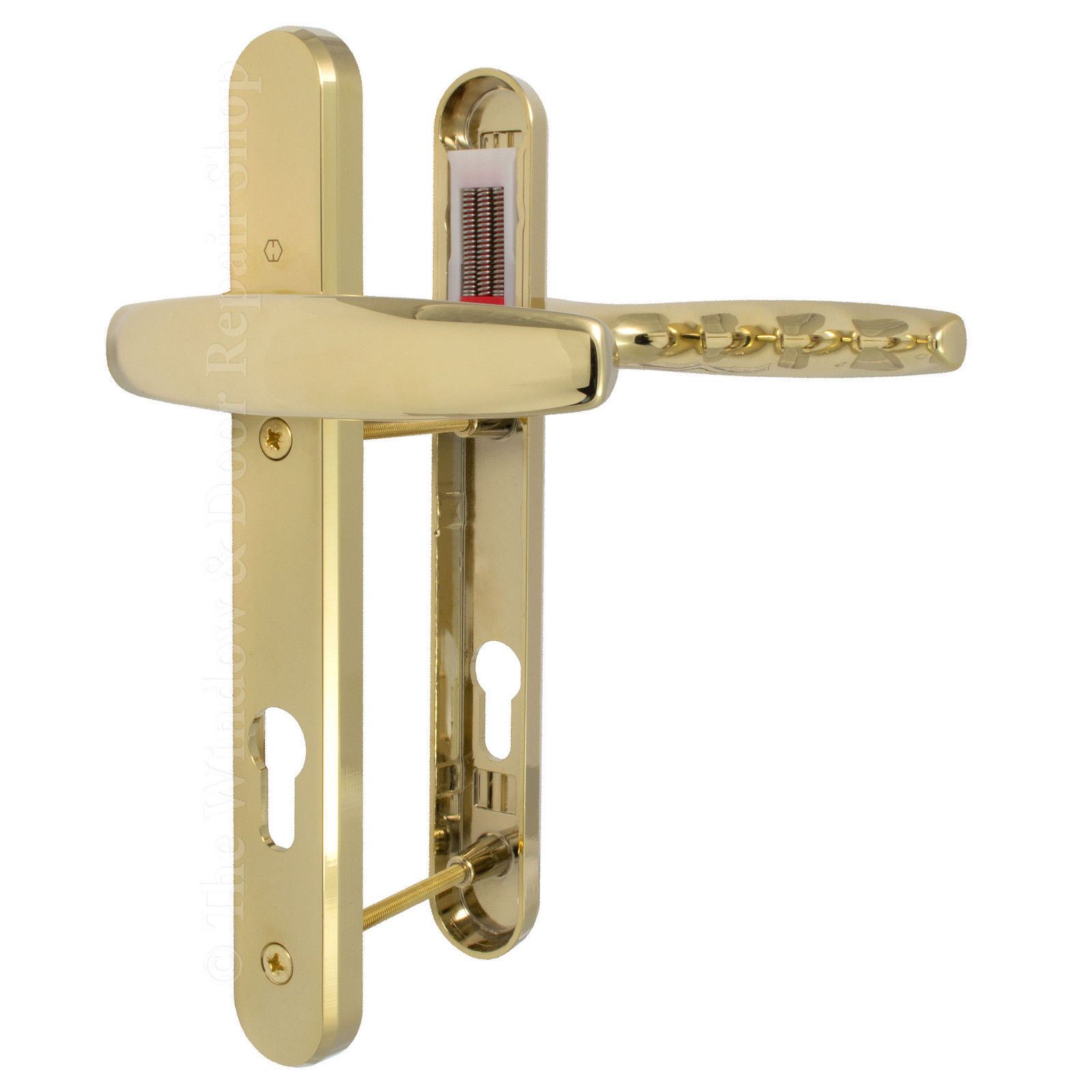 UPVC Door Handle Set 92PZ 92mm Sprung Lever Pair PVC 122mm Fix Hoppe