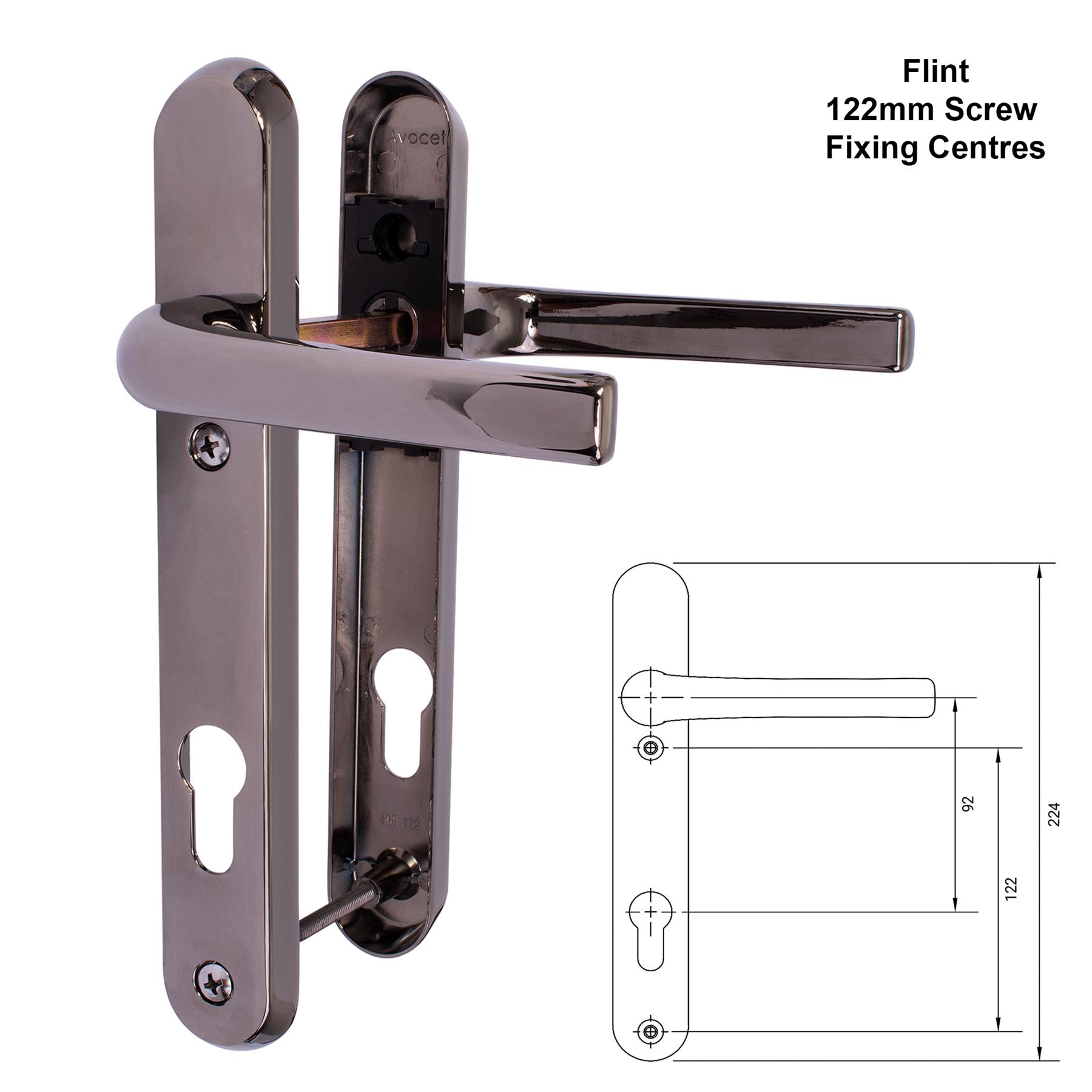 Affinity Plus UPVC Door Handle Sprung Lever Pair 92PZ 122mm 211mm