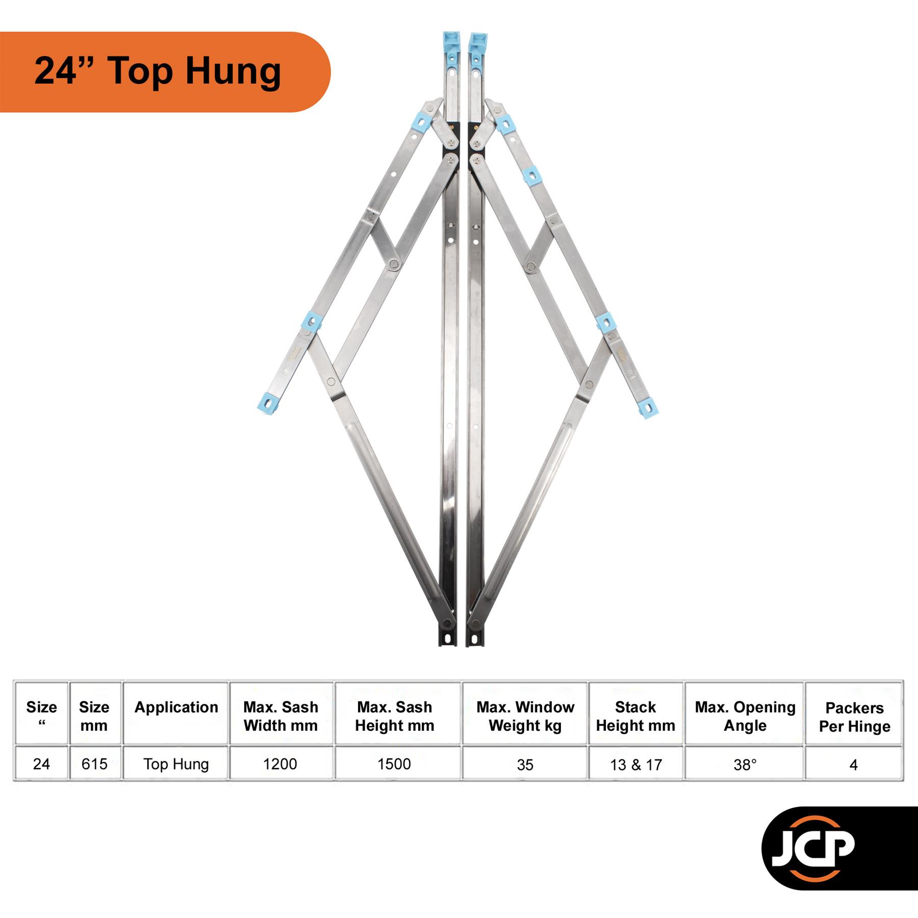 Pair UPVC Window Hinges Friction Stay 8" 10" 12" 16" 20" 24" Versa Retrofit - Picture 16 of 16