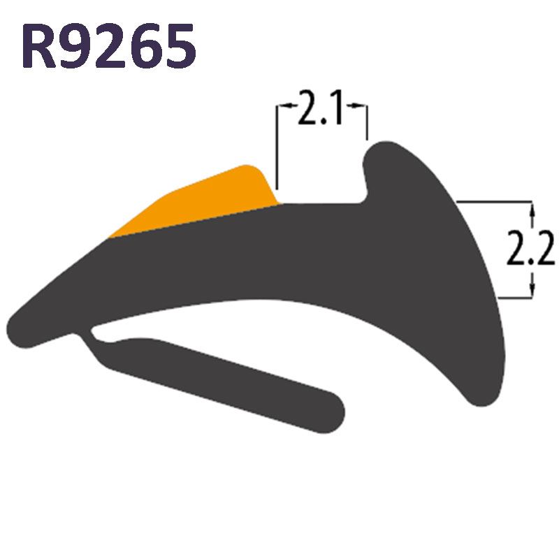 R9265 Black Wedge UPVC Window Door Gasket Seal Double Glazing Rubber