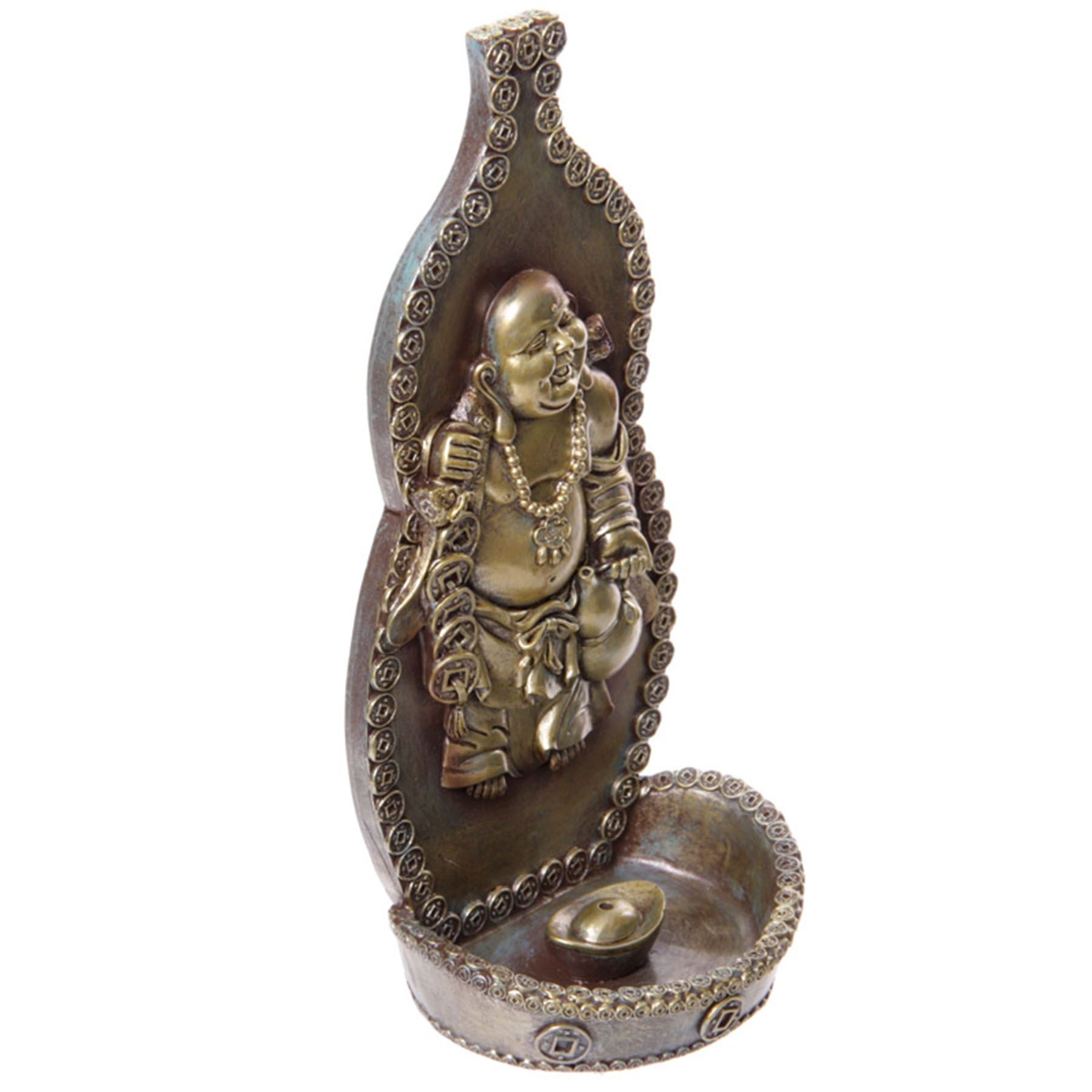 Chinese Laughing Buddha Incense Stick Burner Wall Holder 22cm eBay