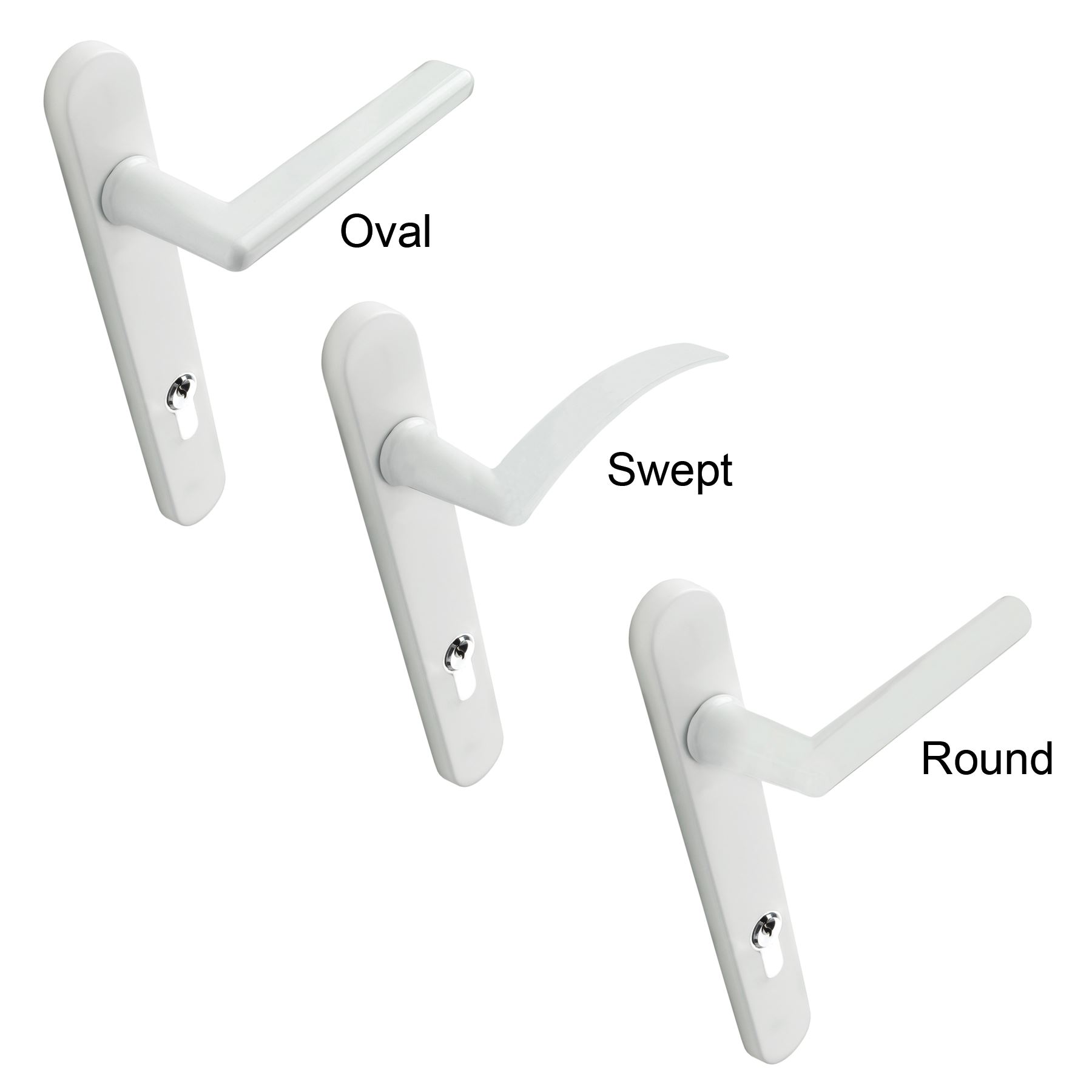 UPVC Door Handle Mila Prostyle Sprung Lever Pair Set 92mm 92PZ 211mm