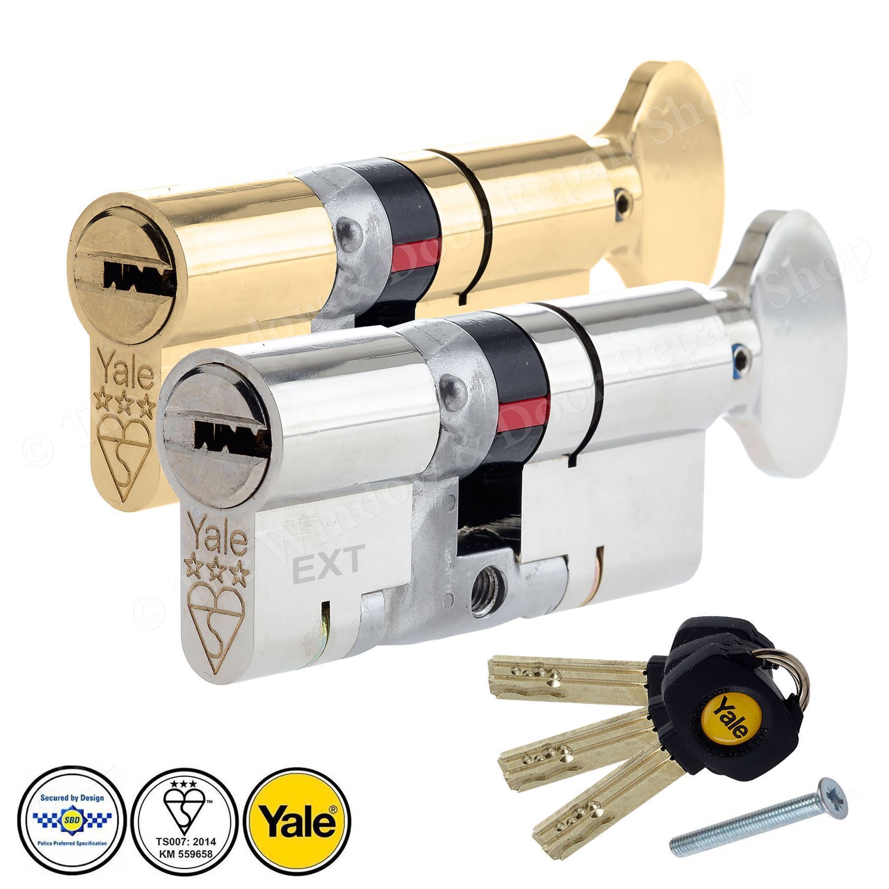 YALE Platinum Thumb Turn Cylinder Lock Anti Snap uPVC Door Euro
