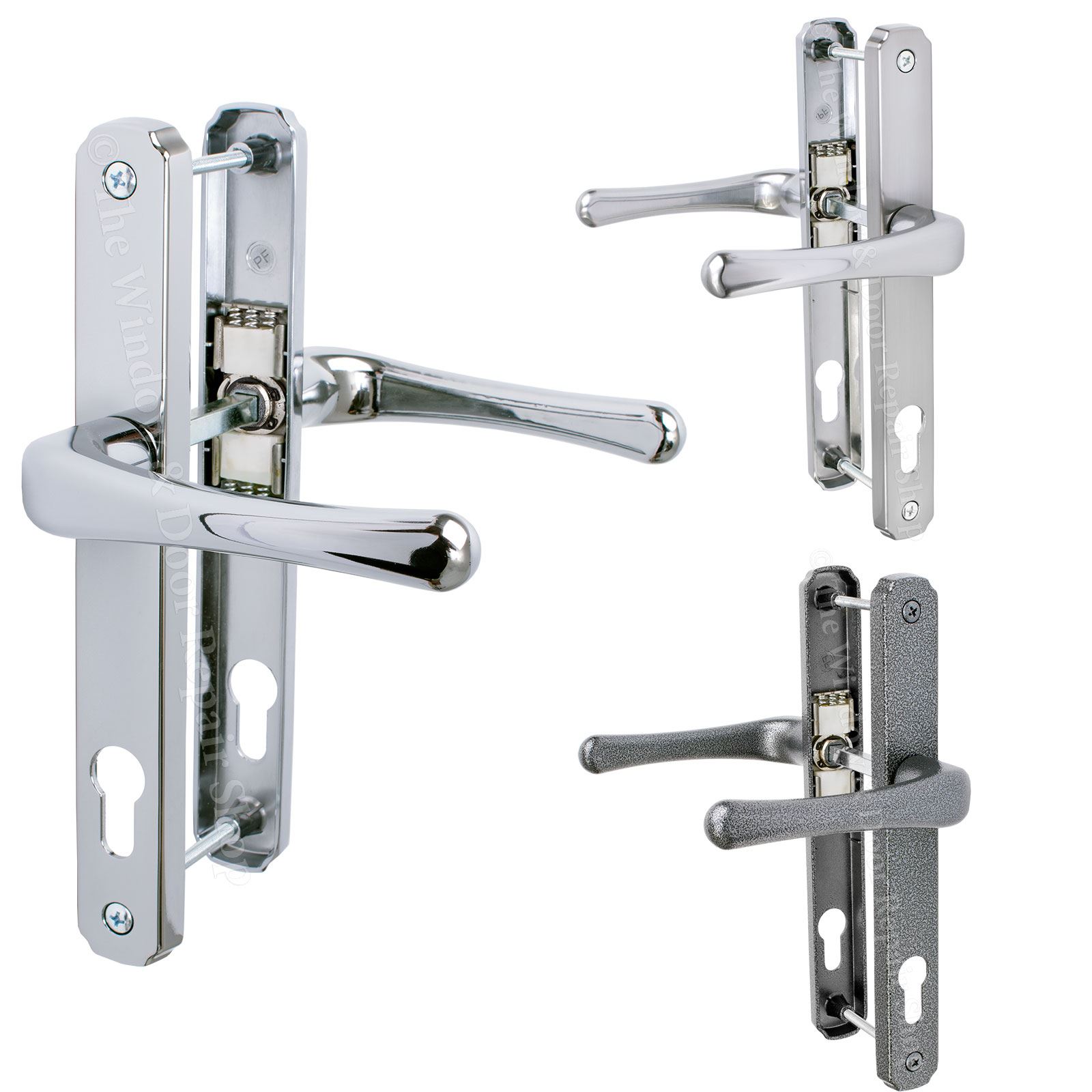 UPVC Door Handle Fab & Fix Heritage 92mm 92PZ Double Glazing Pair Set