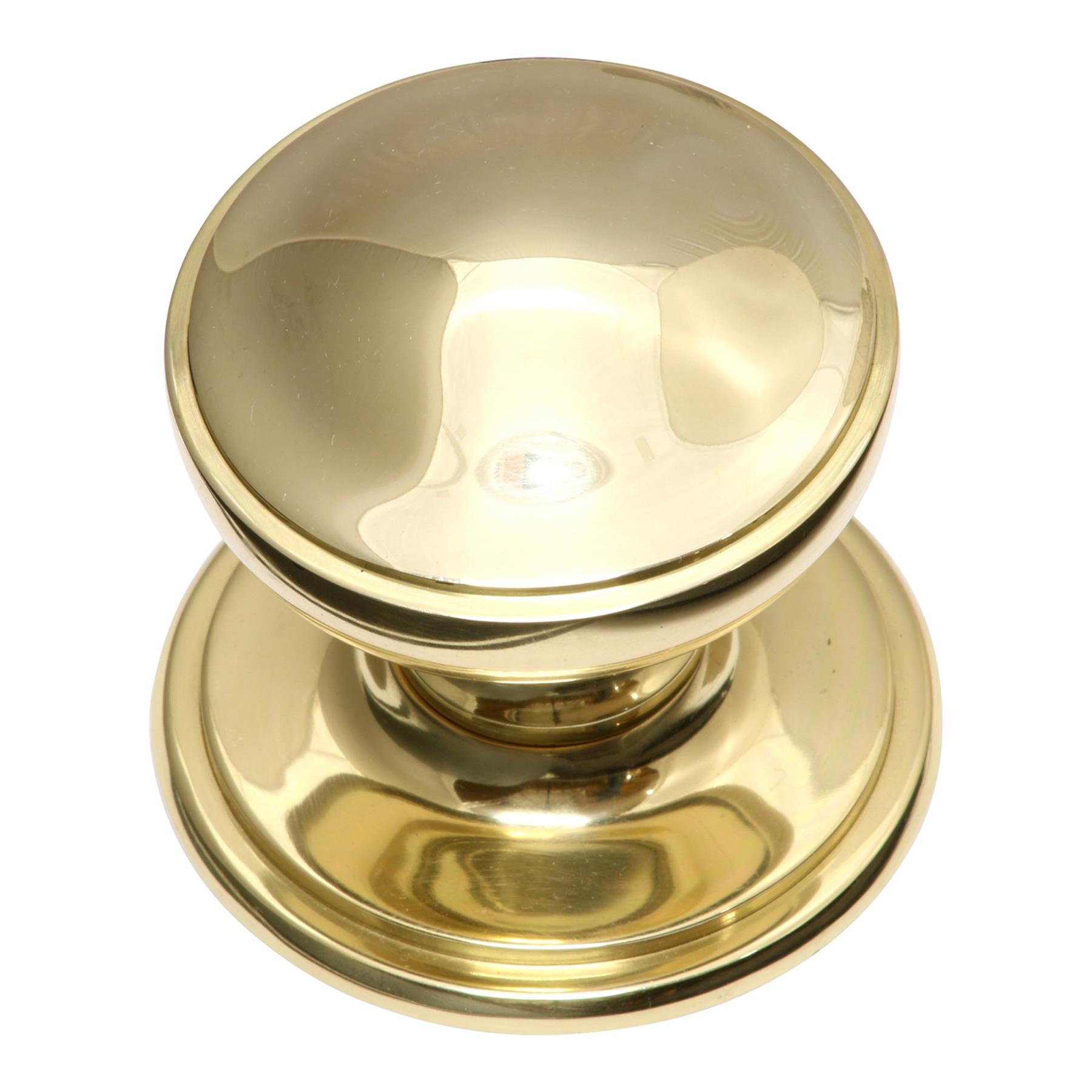 Princess Centre Pull Door Knob Solid Brass Heavy Duty 73mm 2.8" Diameter Round - Picture 8 of 10