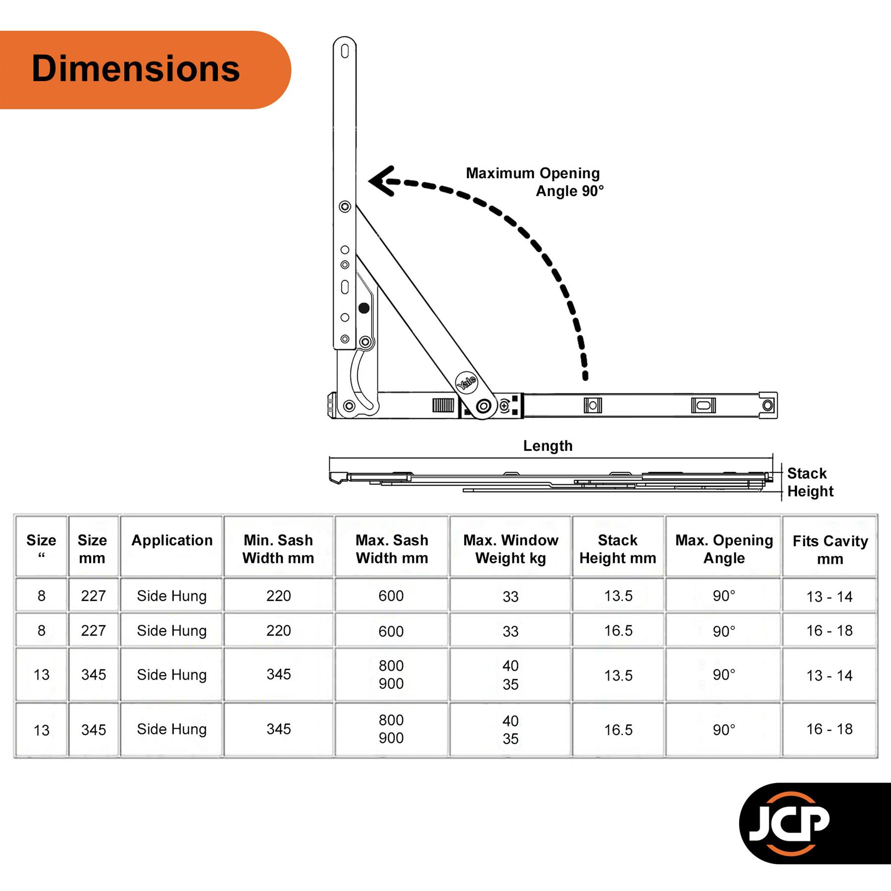 Egress Fire Escape Upvc Window Hinges Heavy Duty Side Hung Trojan Mega 8