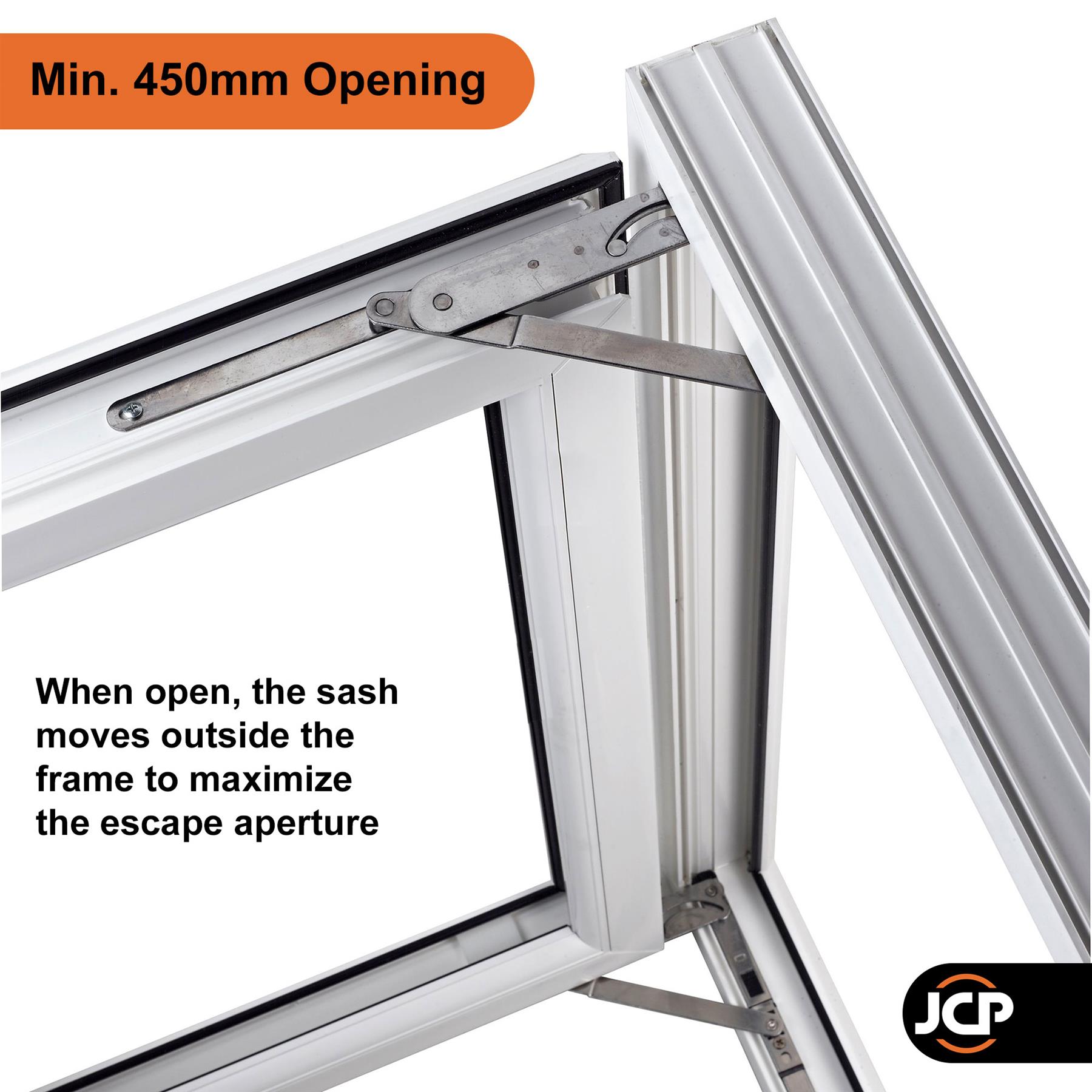 Egress Fire Escape Upvc Window Hinges Heavy Duty Side Hung Trojan Mega 8