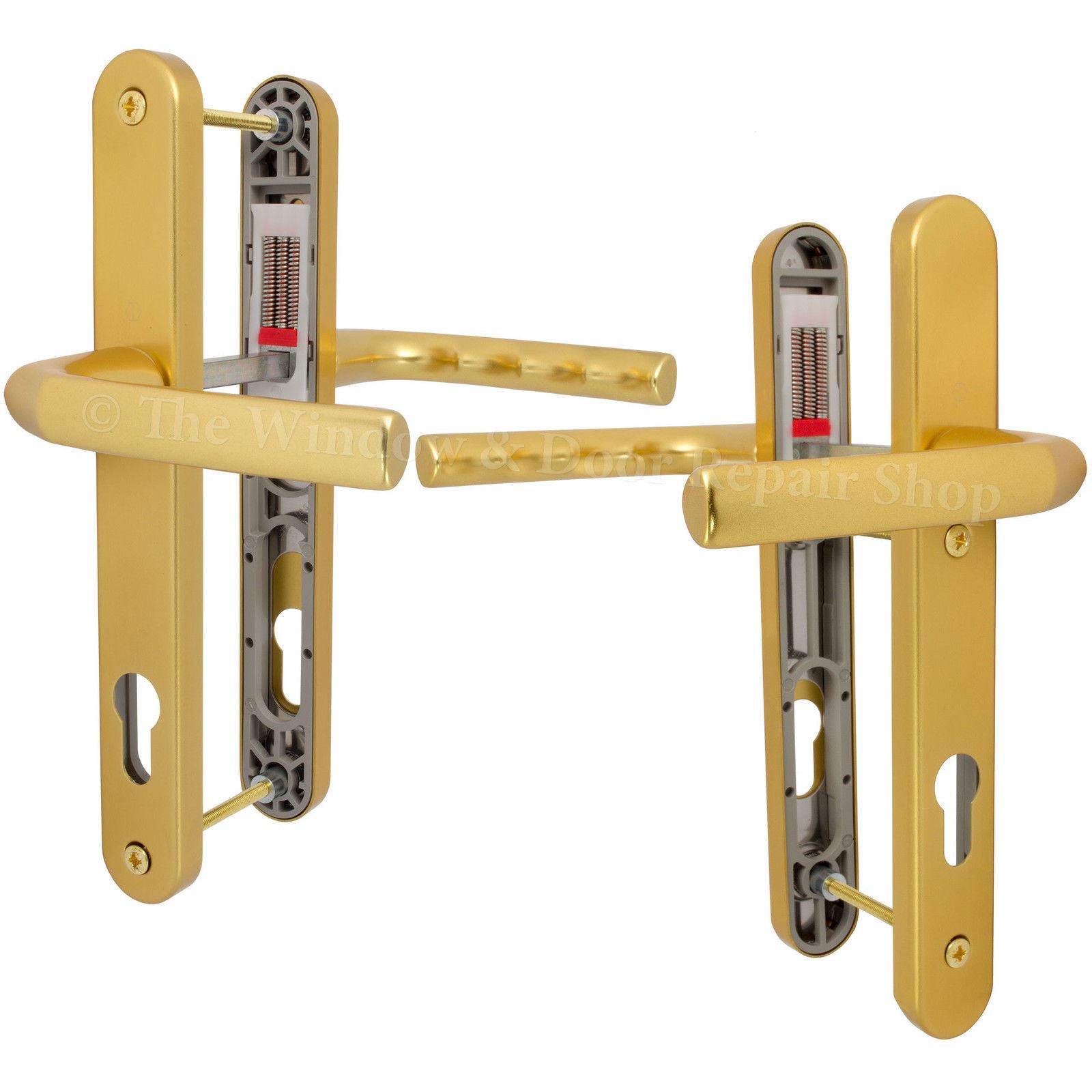 UPVC Door Handle Hoppe Birmingham Sprung 92mm PZ Double Glazing Pair Set PVC - Picture 9 of 10