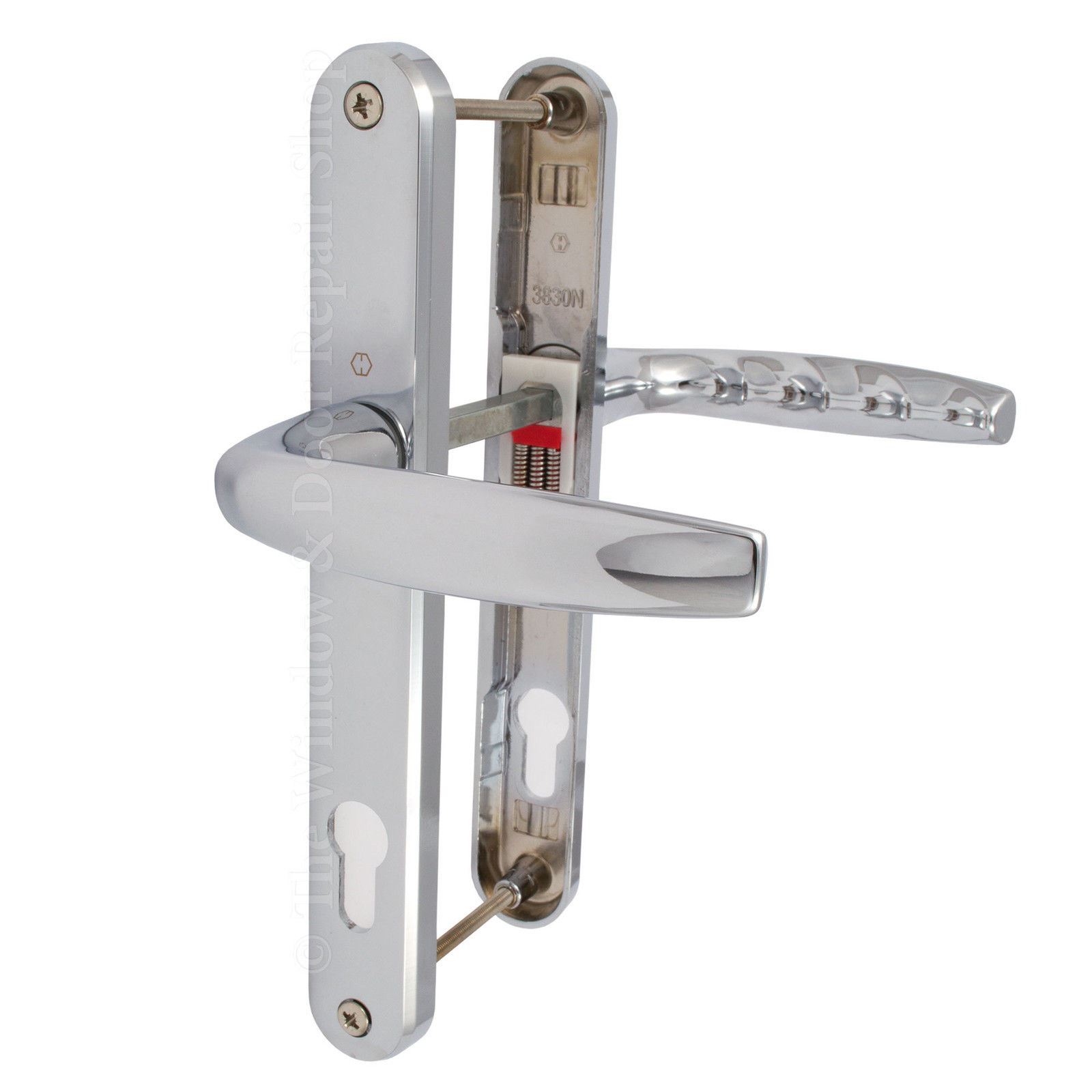 Polished Chrome Hoppe Atlanta 92PZ Sprung Lever Handle Set UPVC Doors