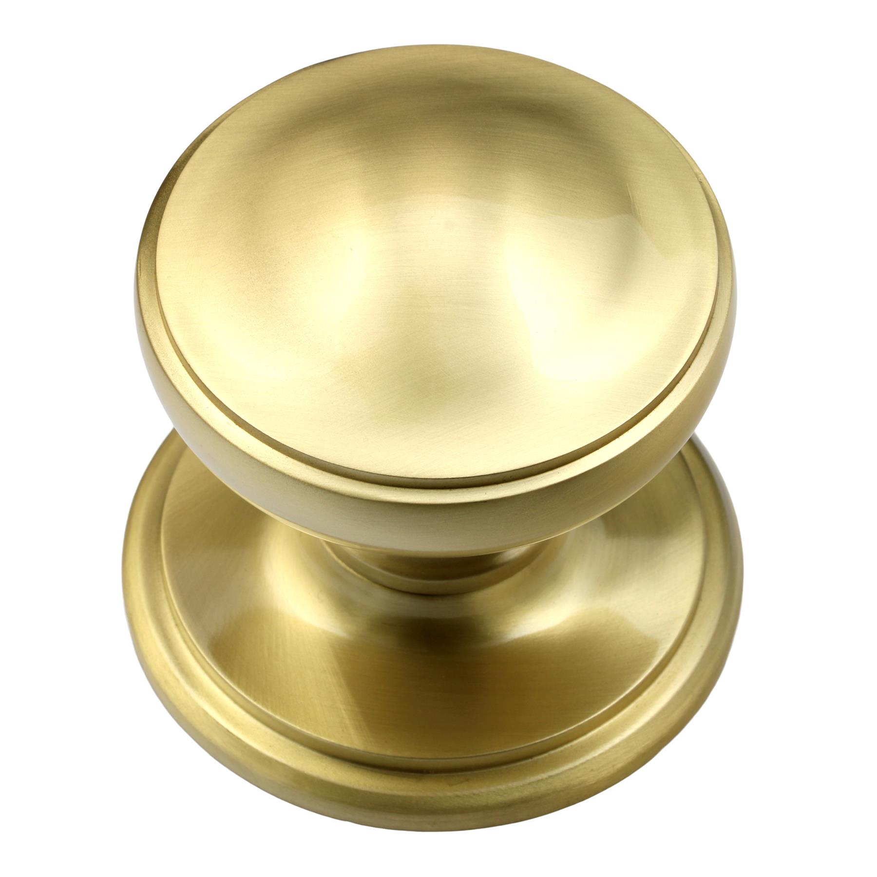 Princess Centre Pull Door Knob Solid Brass Heavy Duty 73mm 2.8" Diameter Round - Picture 9 of 10