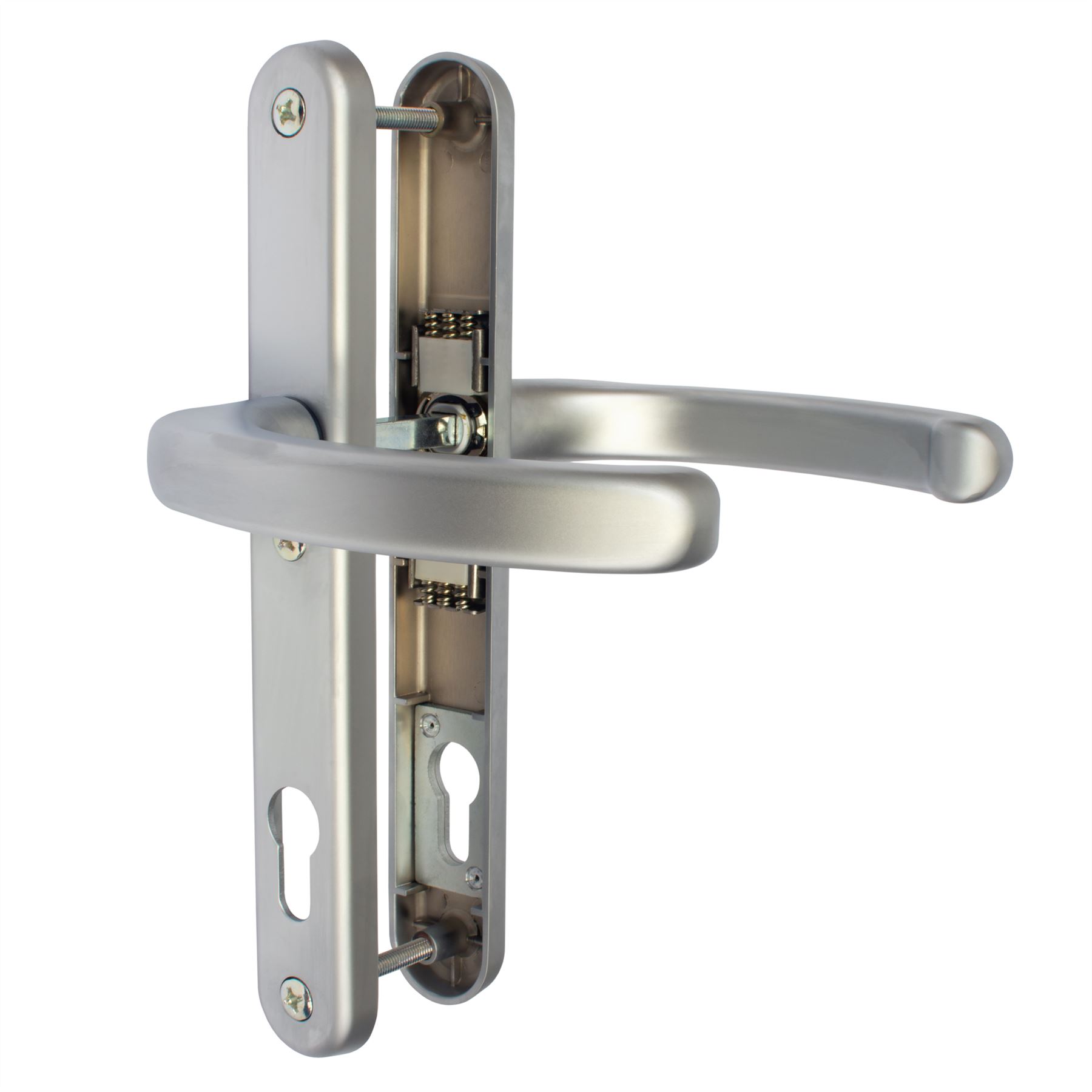 UPVC Door Handle Set 92mm Lever Pair 215mm Fixings 250mm Backplate