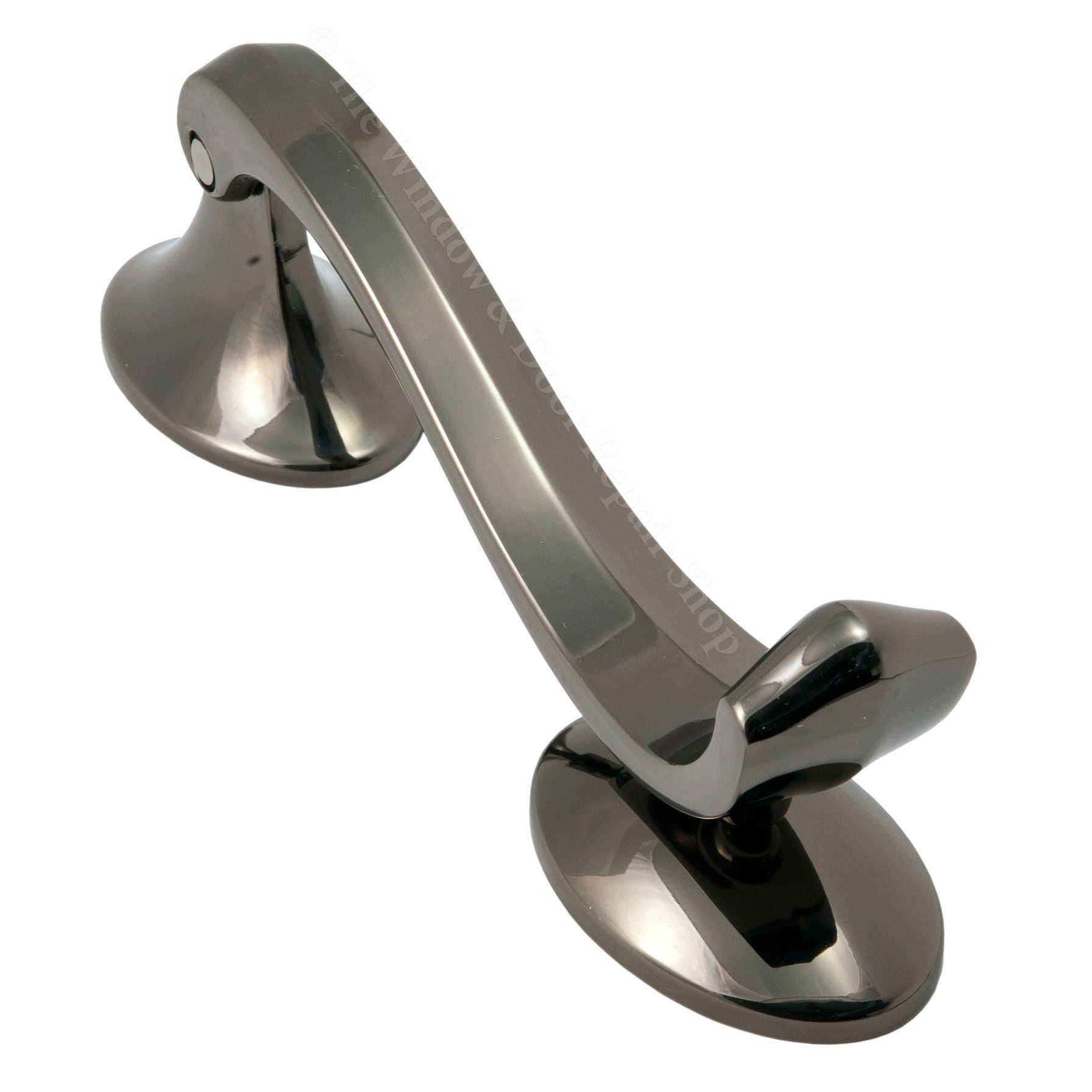 Door Knocker Slimline Horsetail Scroll Bolt Through UPVC Wooden Doors