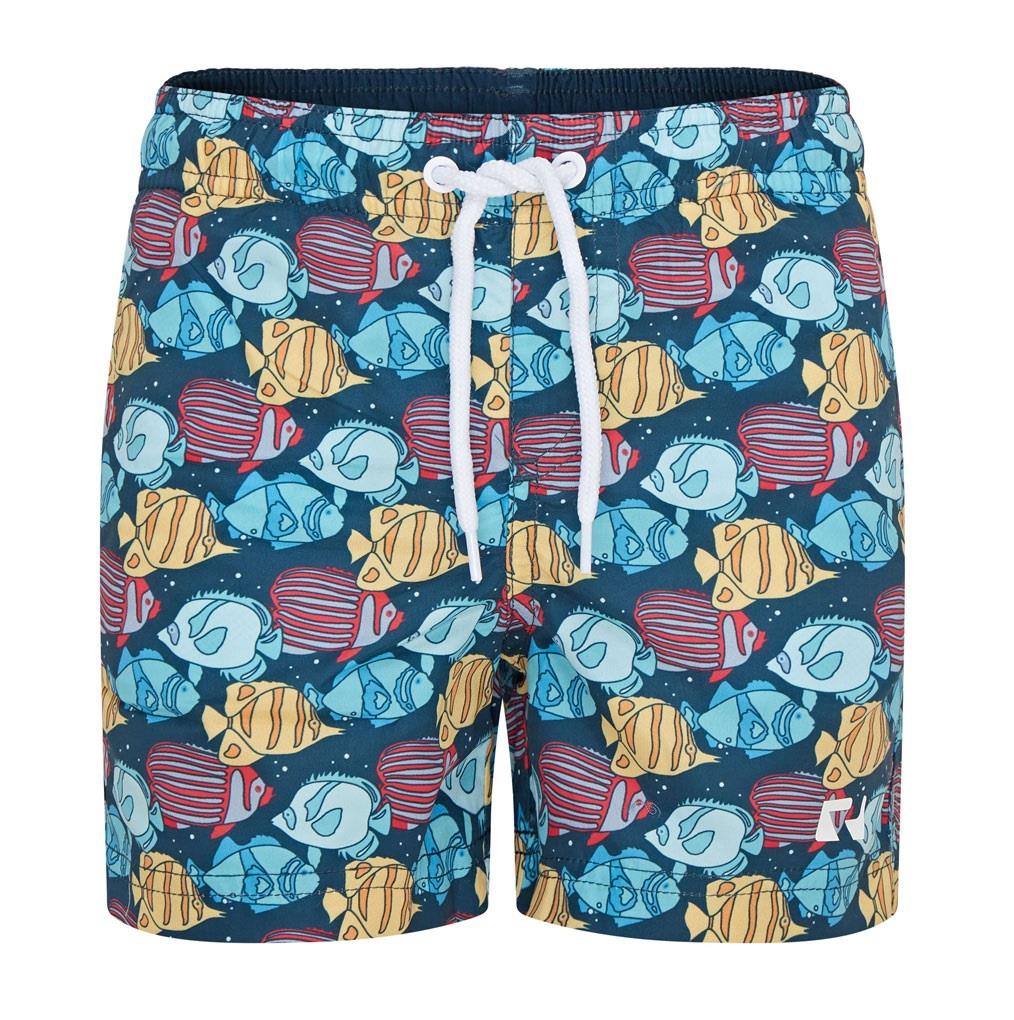 Boys Swimming Trunks Shorts Holiday Beach Pool Kids Printed Plain Swim Bottoms - Picture 25 of 26