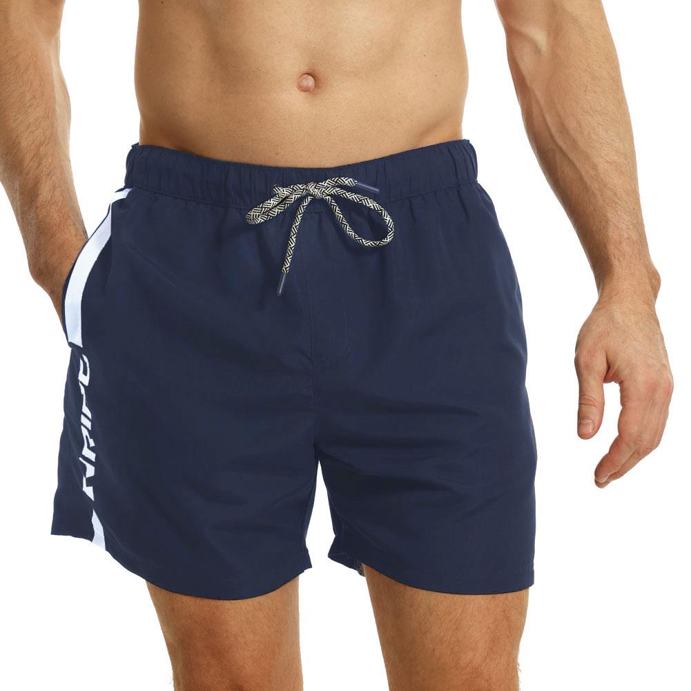 RIPT Essentials Swimming Shorts Mens Verticle Stripe Beach Holiday Swim Trunks - Picture 10 of 14