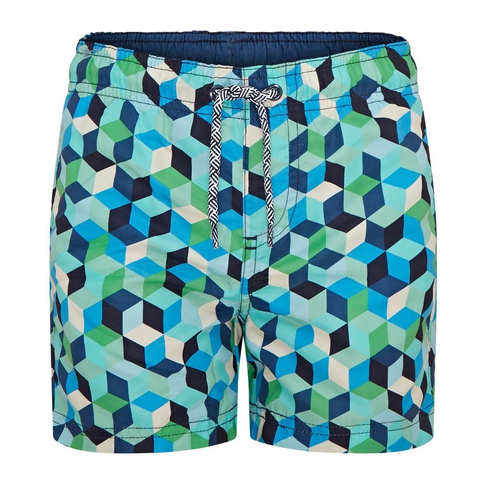 Boys Swimming Trunks Shorts Holiday Beach Pool Kids Printed Plain Swim Bottoms - Picture 13 of 26