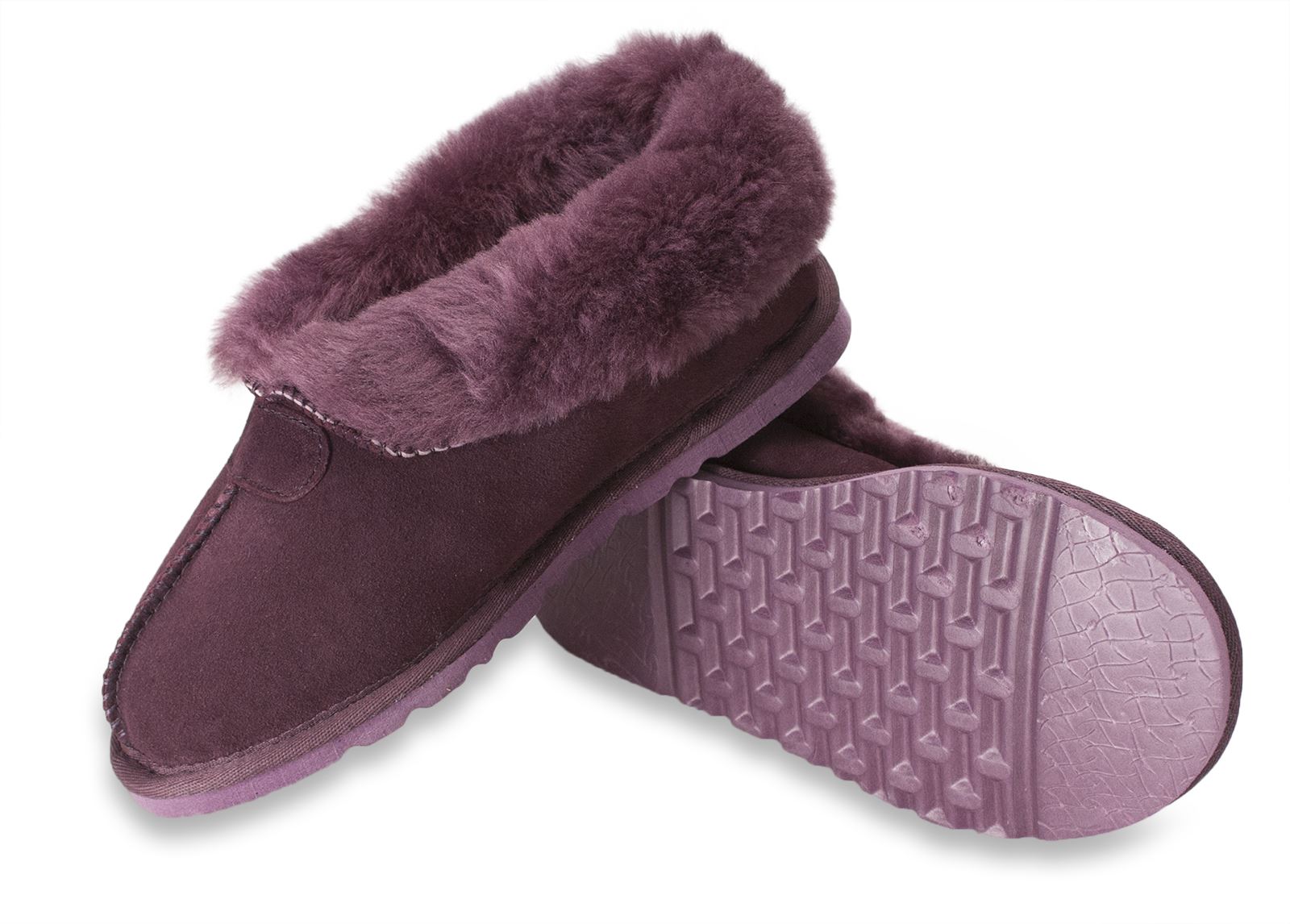 Nordvek Womens Genuine Sheepskin Slippers Boots Hard Rubber Sole Ladies