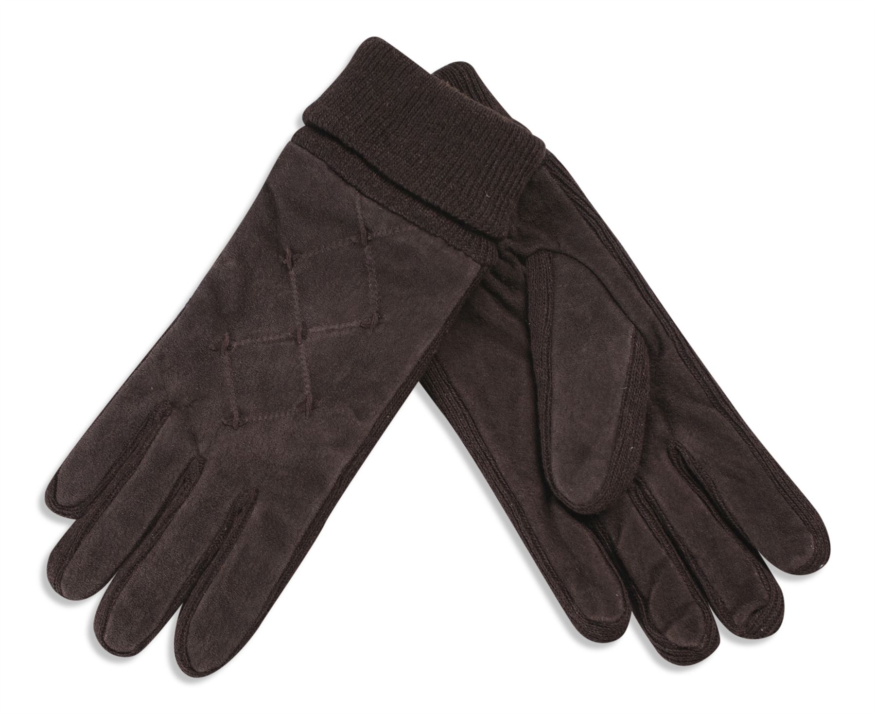 Quivano Womens Real Suede Leather Gloves Thinsulate Lined Stretch Cuff