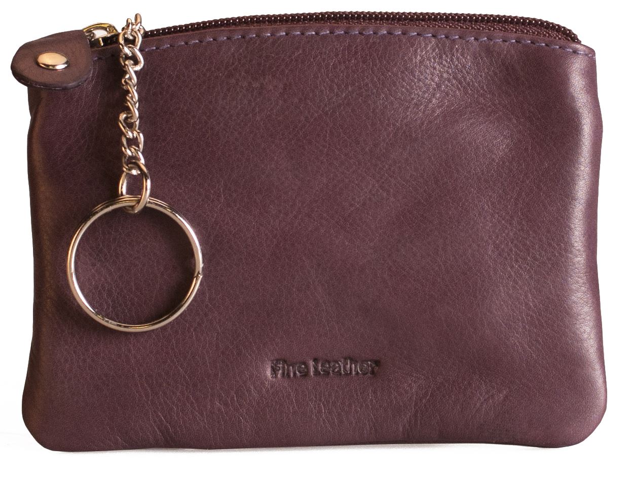 Brunhide Ladies Small Leather Coin Purse Credit Card & Key Ring Wallet