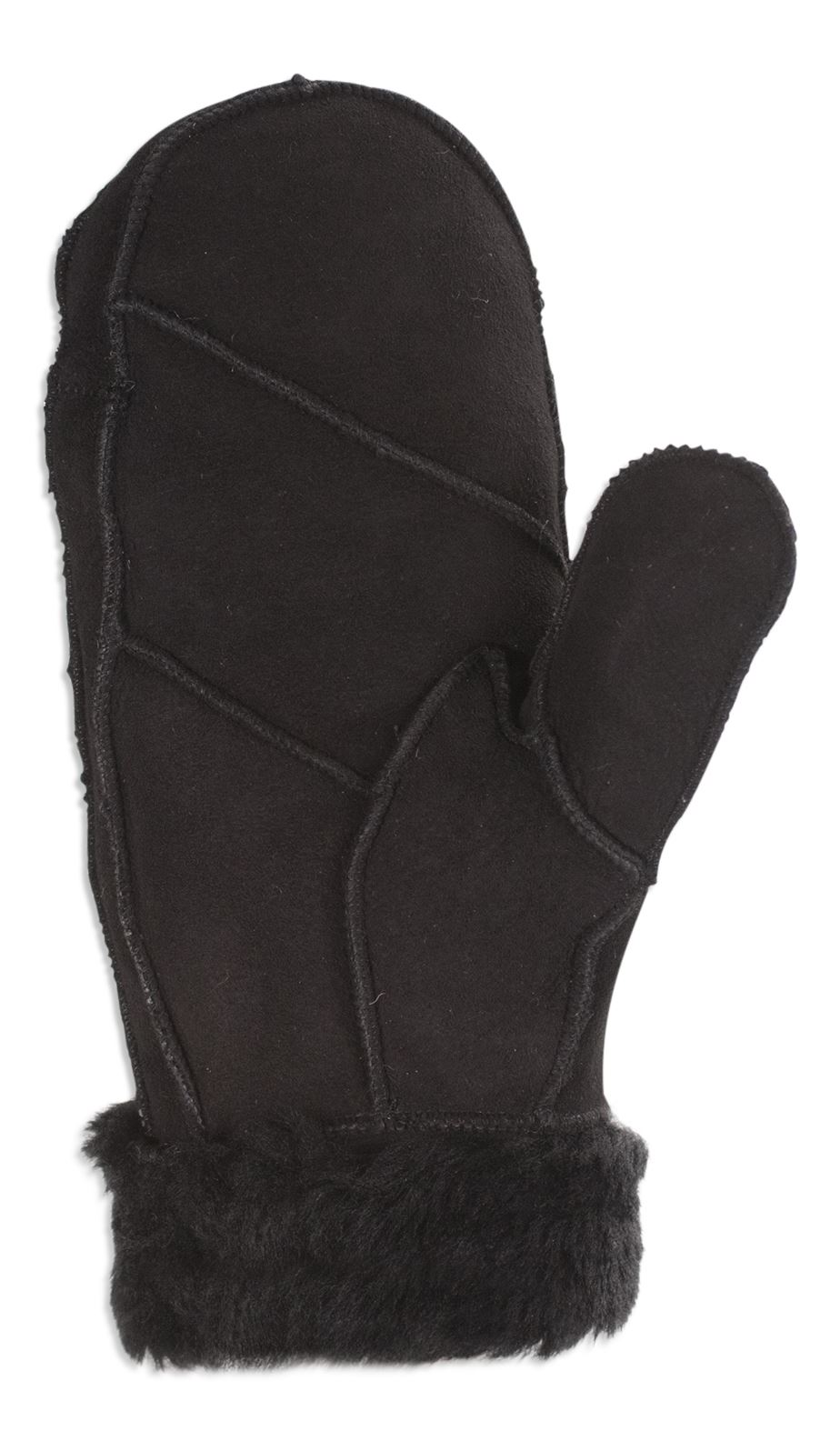 Nordvek Womens Real Sheepskin Mittens Gloves Fur Trim Leather Winter