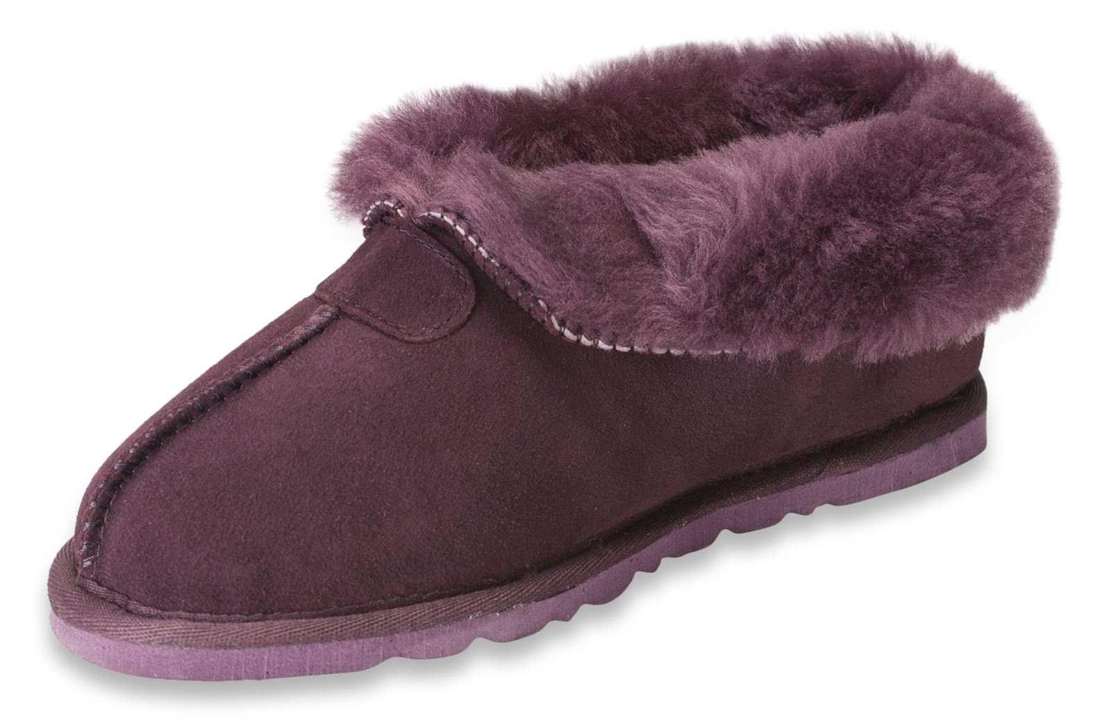 Nordvek Womens Genuine Sheepskin Slippers Boots Hard Rubber Sole Ladies