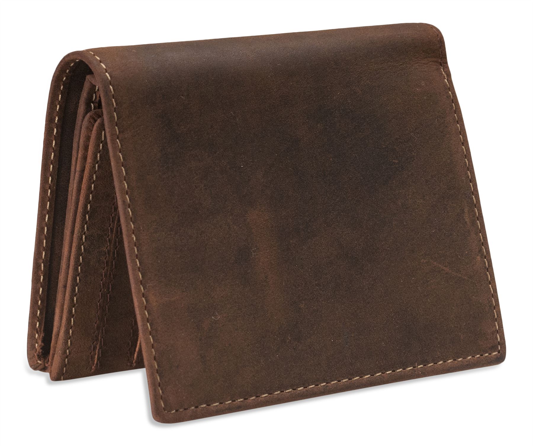 Visconti Mens Distressed Leather Trifold Wallet Mans Mens Coin Pocket