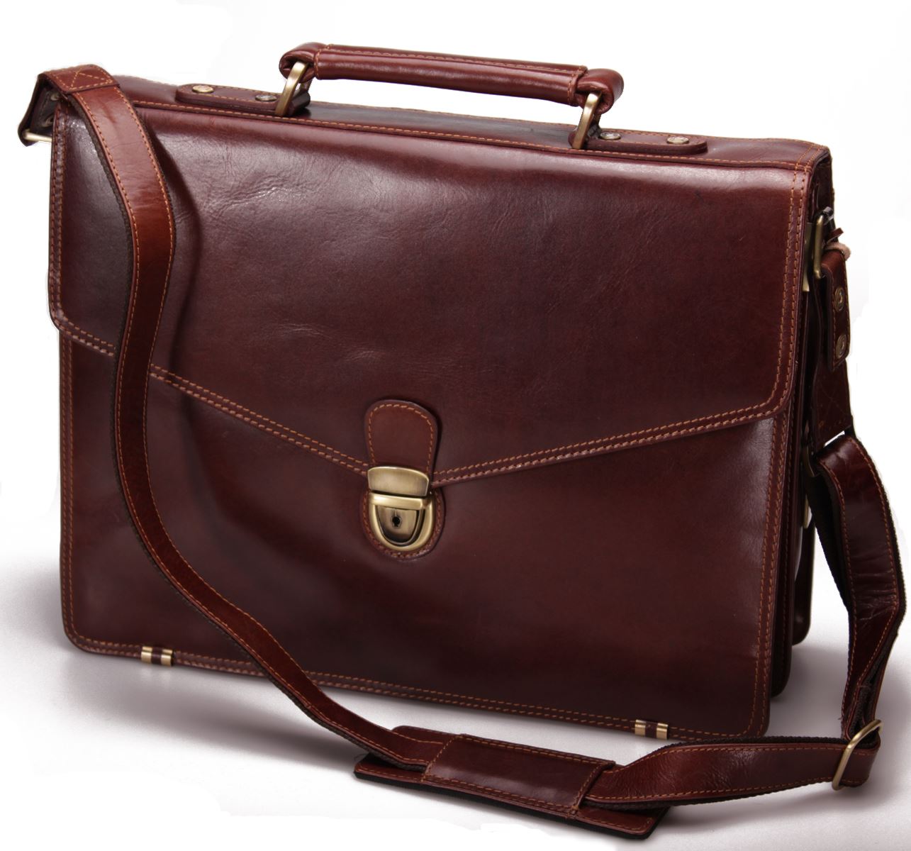 Visconti Large Vintage Leather Attache Briefcase Bag Case THOR VT8 eBay