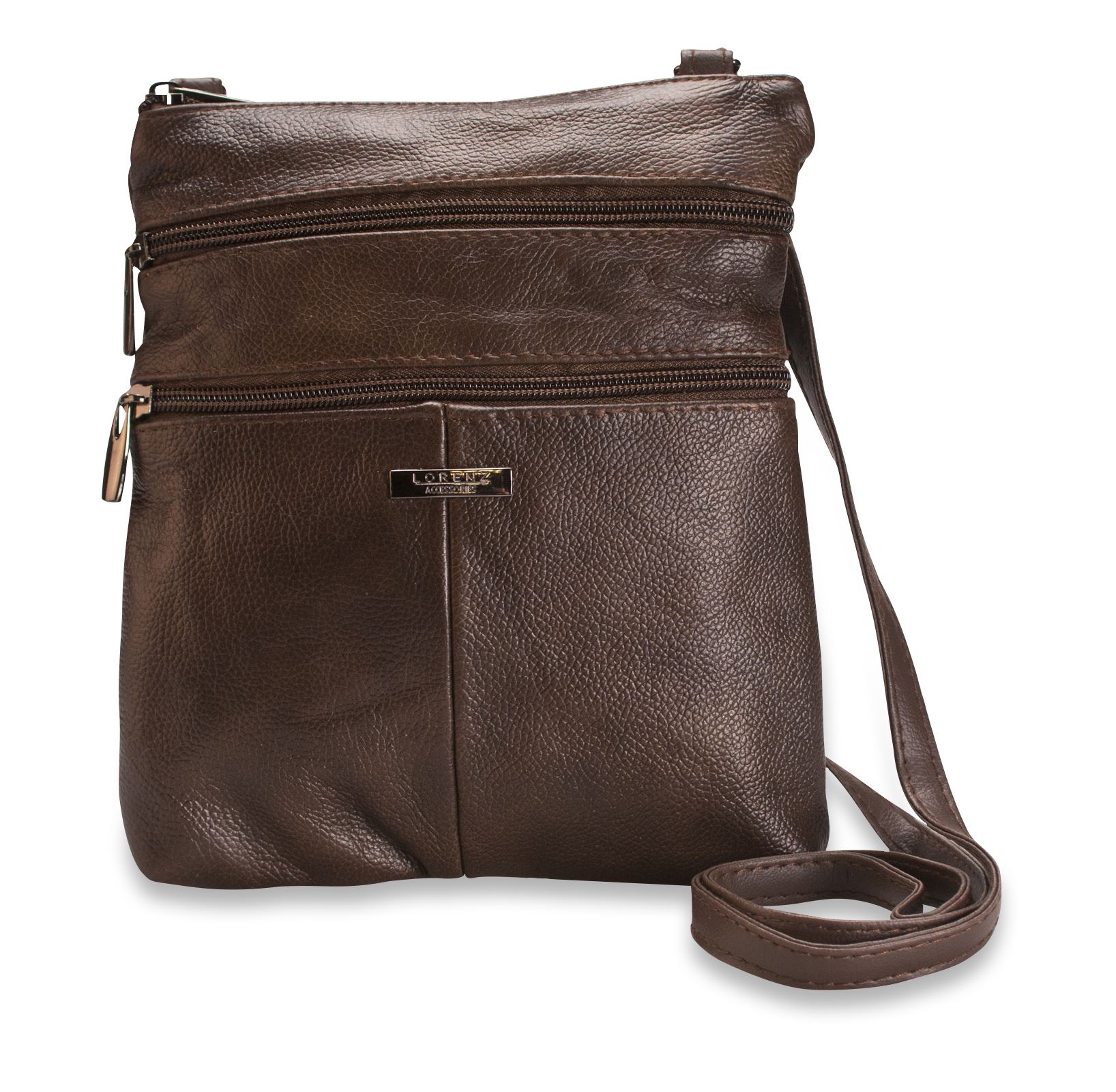 Lorenz Genuine Soft Leather Womens Cross Body Shoulder Purse Bag Ladies