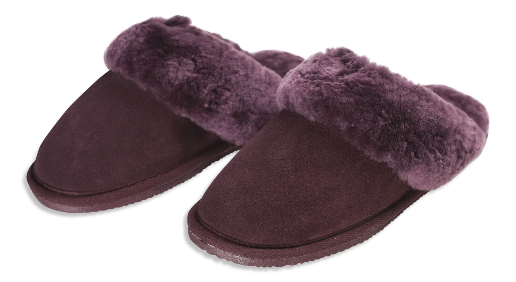 Nordvek Ladies Genuine Sheepskin Slippers Mules Non Slip Hard Sole