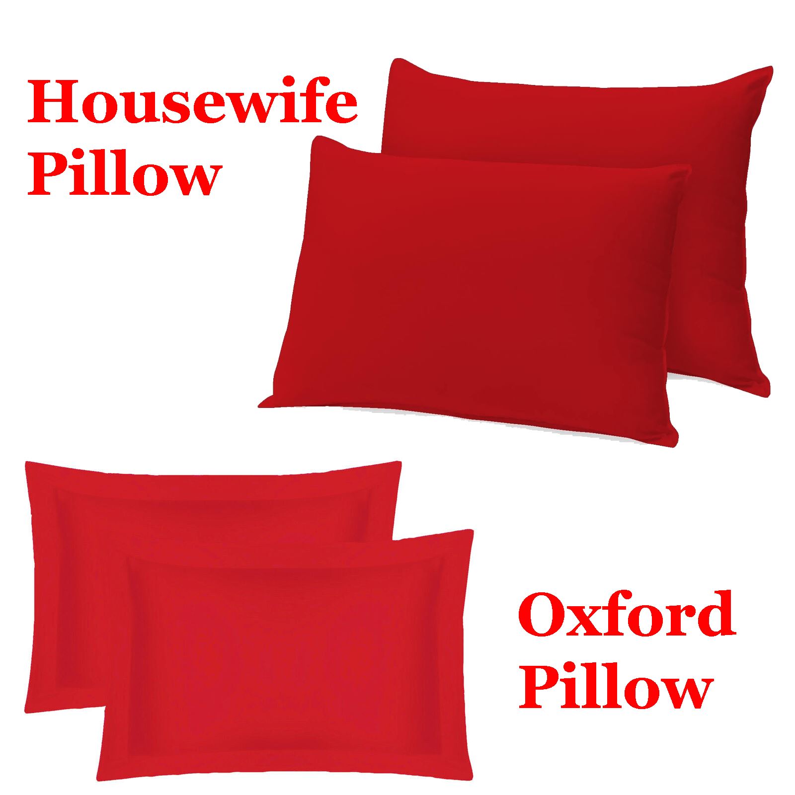 New 200 Thread Count 100 Egyptian Cotton Bed Pillow Case Pair