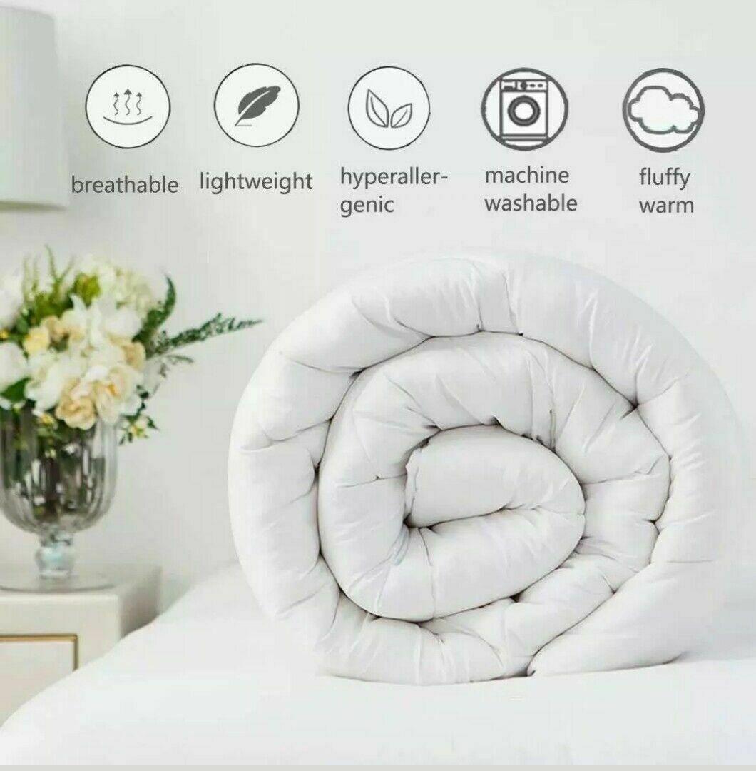 Luxury Polycotton Duvet Quilt With Superior Hollowfibre Filling ALL TOGS eBay