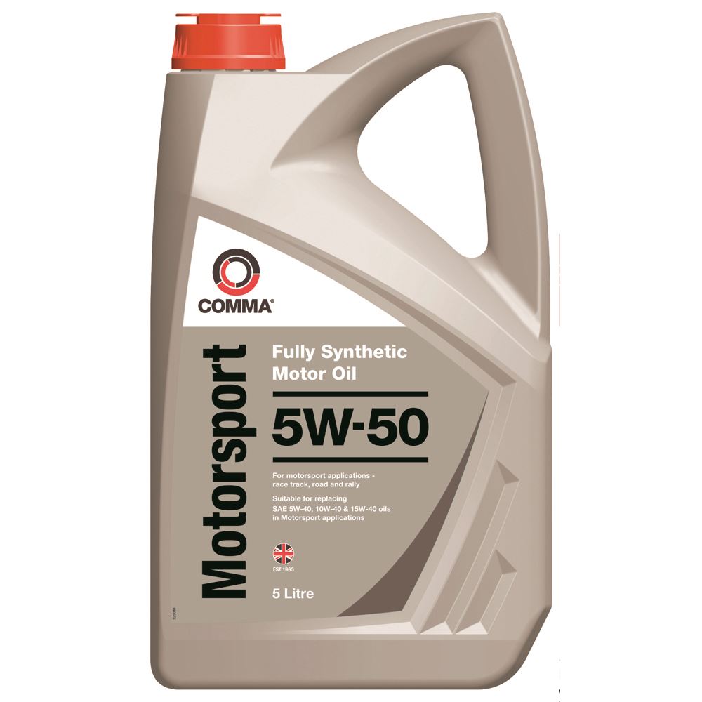 2 x Comma - MS5L - MOTORSPORT 5W50 Fully synthetic motor oil Suitable ...
