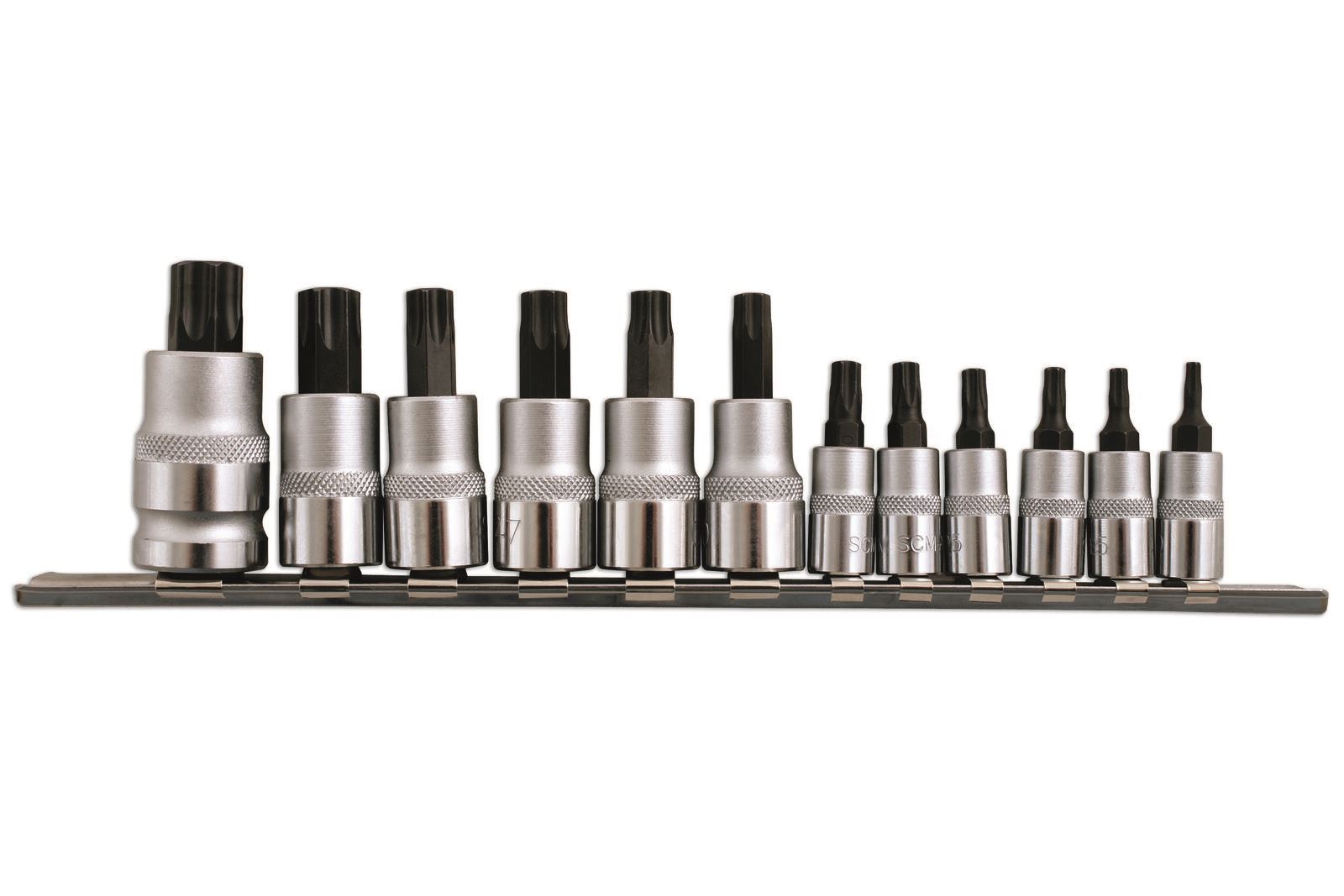 PROFESSIONAL 12 PEICE STAR BIT SET 1/4" (T 10 15 20 25 27 30) 3/8" 1/2" T60 eBay