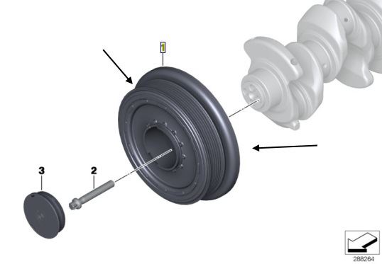 TVD Crankshaft Pulley BMW F20 E90 F30 F10 118d 320d 520d N47N Engine 11238512072