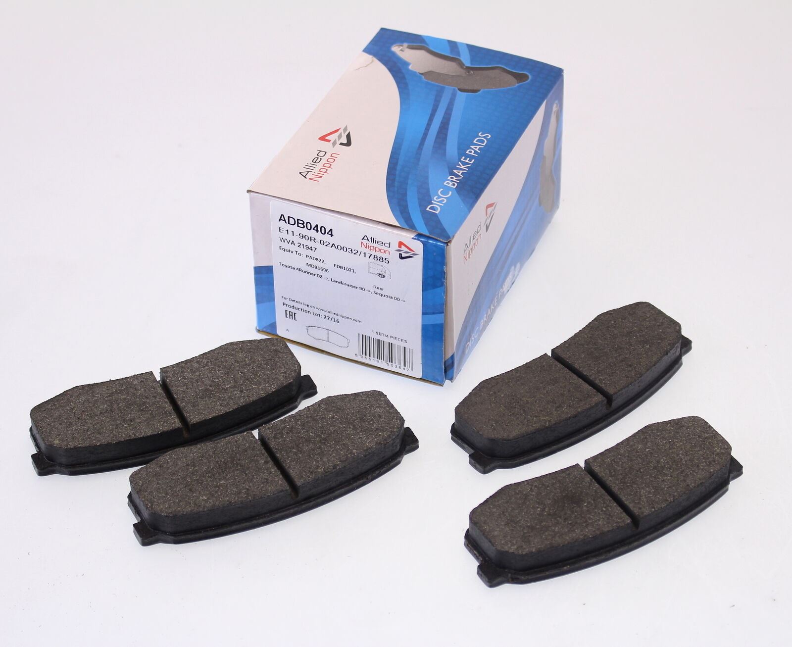 ALLIED NIPPON Disc Brake Pads Set Rear ADB0404 New OE Quality eBay