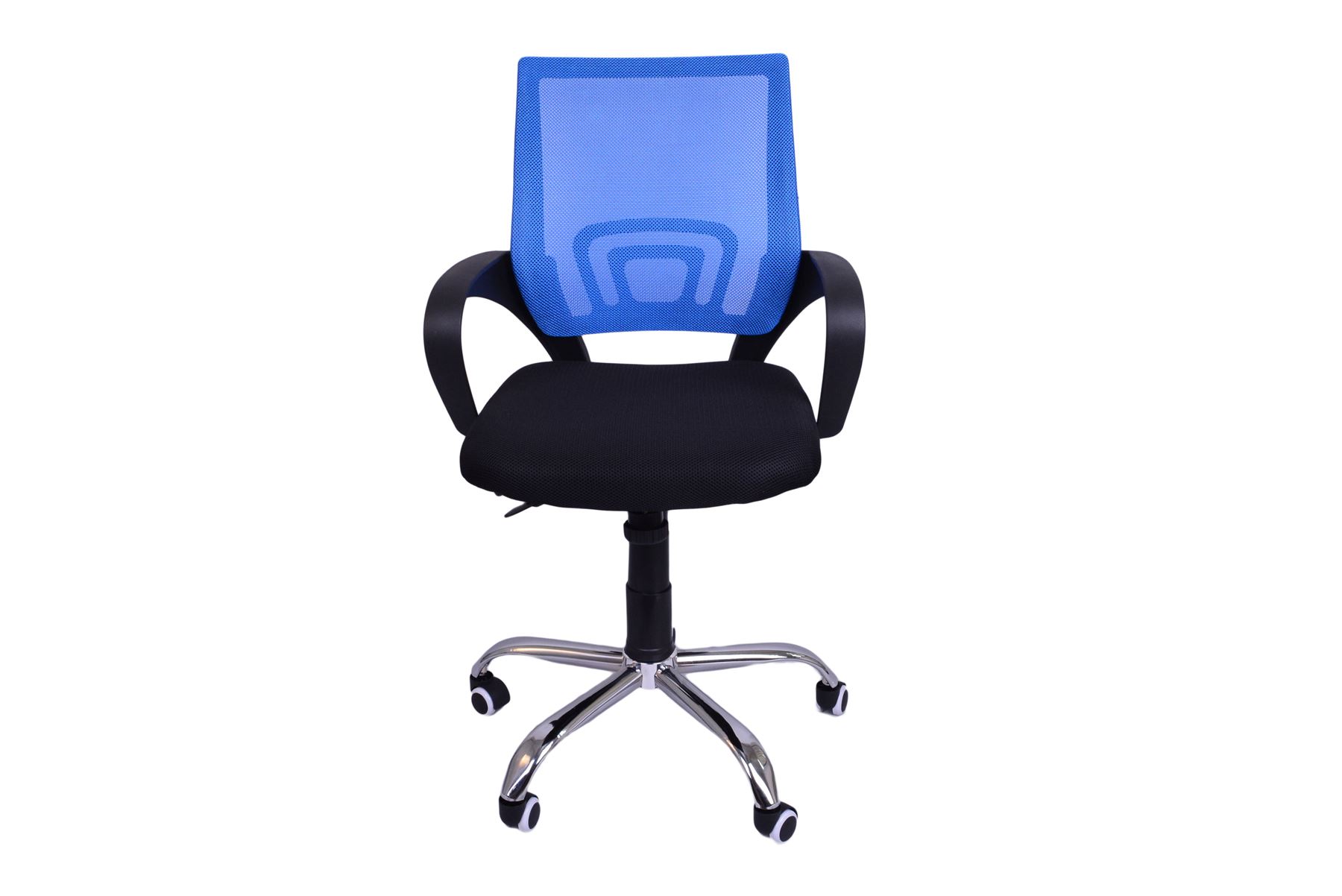 2 PC Adjustable Executive Office Computer Desk Chair Chrome Mesh Seat Ventilate