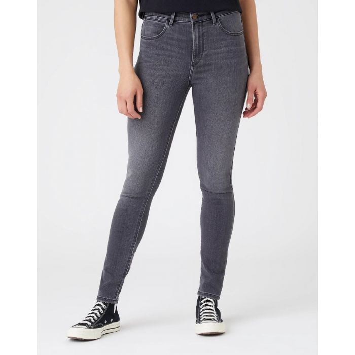 Wrangler high waisted skinny jeans in euphoria denim
