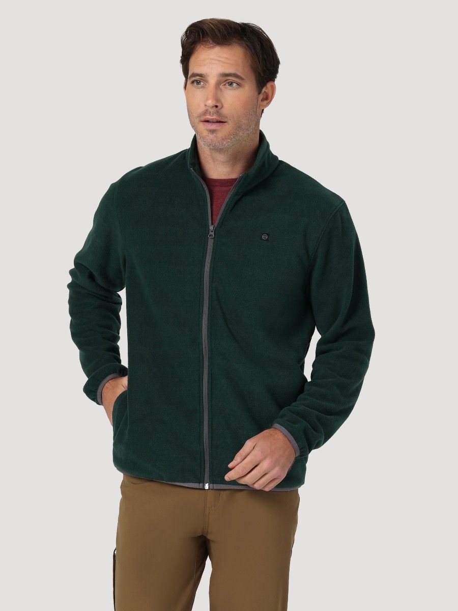 Chaqueta polar Wrangler Adams para hombre cremallera completa pino - Imagen 30 de 40