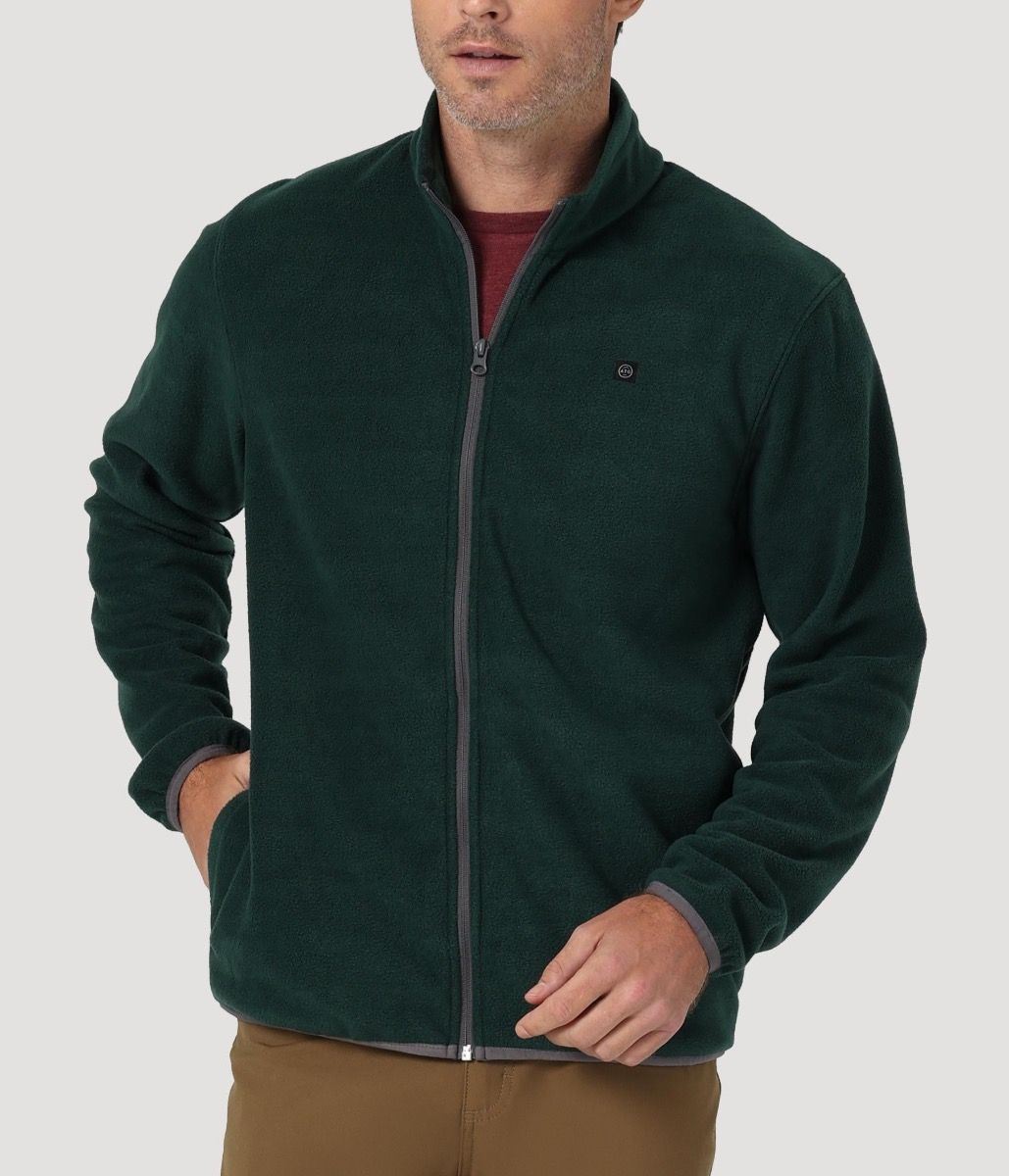 Chaqueta polar Wrangler Adams para hombre cremallera completa pino - Imagen 31 de 40