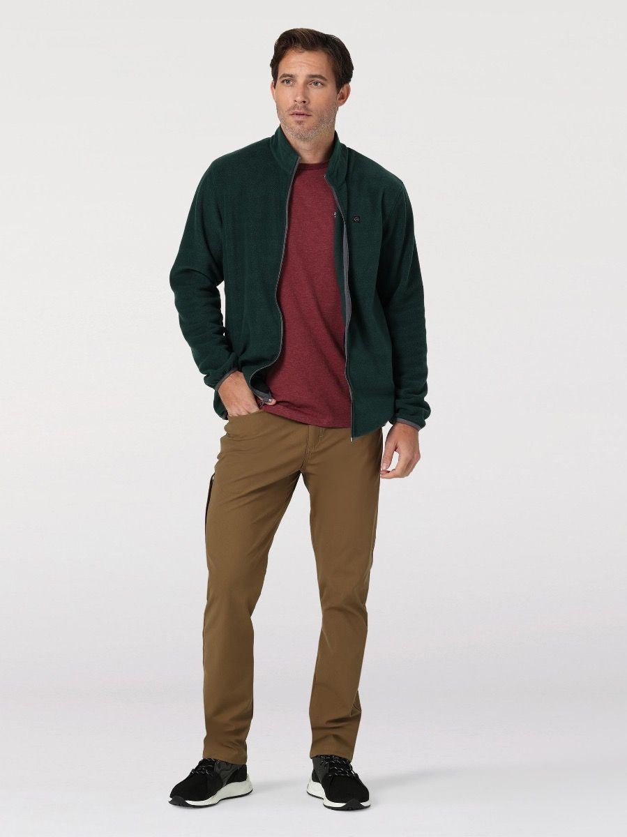 Chaqueta polar Wrangler Adams para hombre cremallera completa pino - Imagen 18 de 40