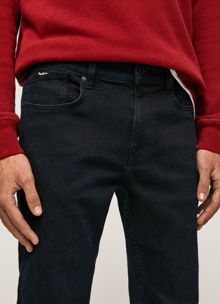 Jean Pepe Jeans Hatch Slim 5 Poches – Coupe Skinny En Denim Stretch Bleu – Neuf Avec étiquettes
