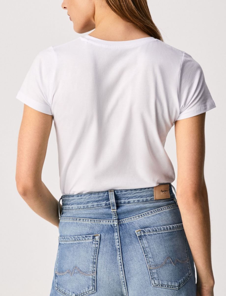 Pepe Jeans Nueva Virginia Retro Logo Camiseta Blanca - Imagen 6 de 18