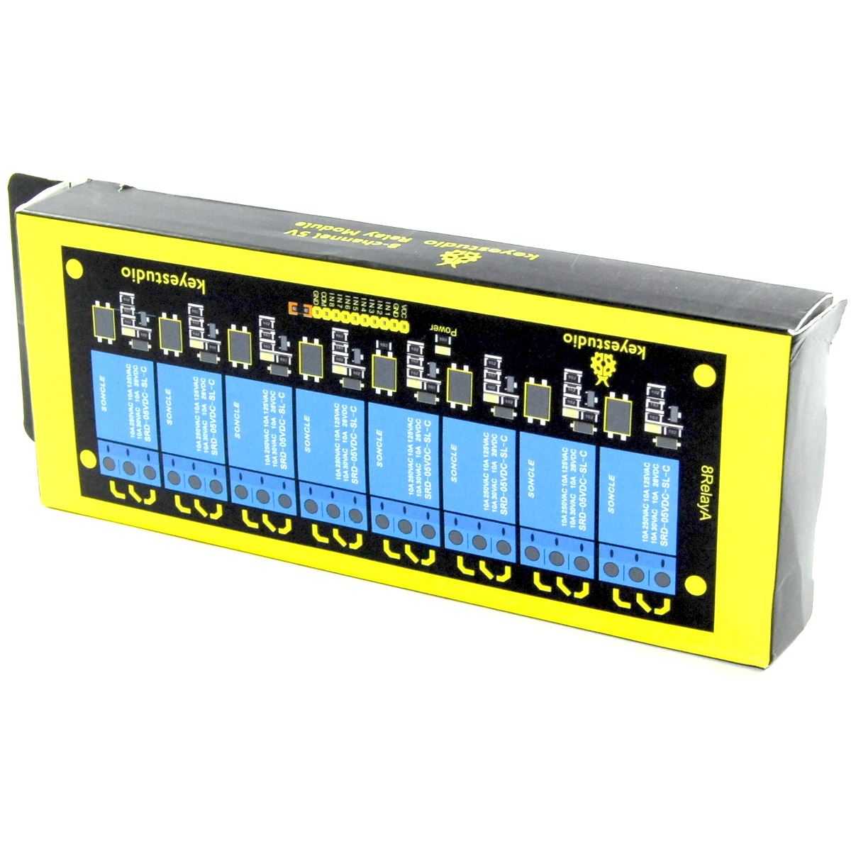 Keyestudio módulo de relé 1 2 4 8 canales 5V KS 250V CA 30V taller de flujo de CC - Imagen 20 de 20