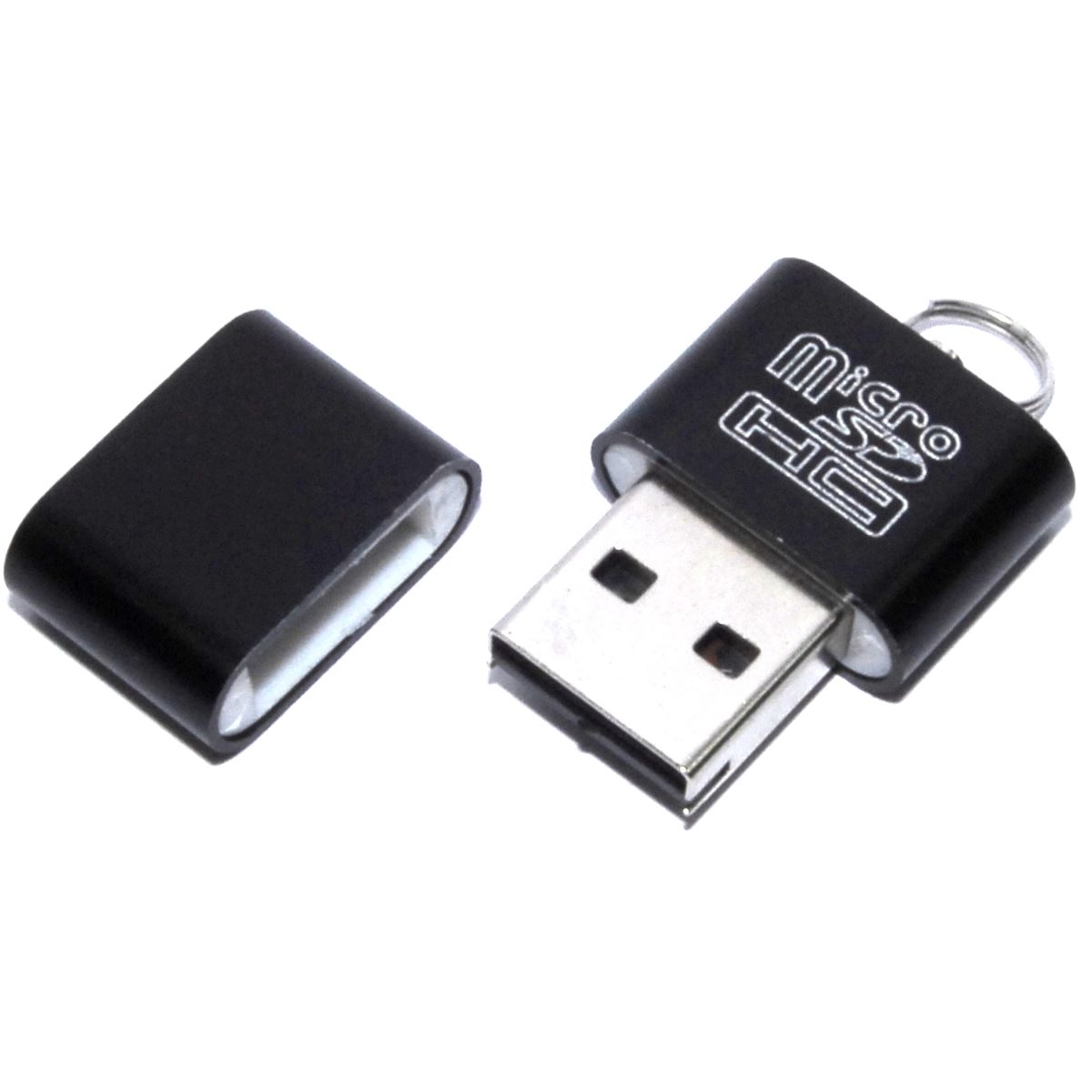 Micro SD to USB Keyring Adaptor Black Arduino Metal Raspberry Pi Flux Workshop - Picture 2 of 9