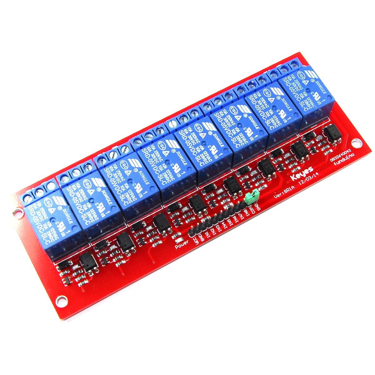Keyes Relay Module 2 4 8 Channel 5 24V 250V AC 30V DC Funduino Flux Workshop - Picture 26 of 29